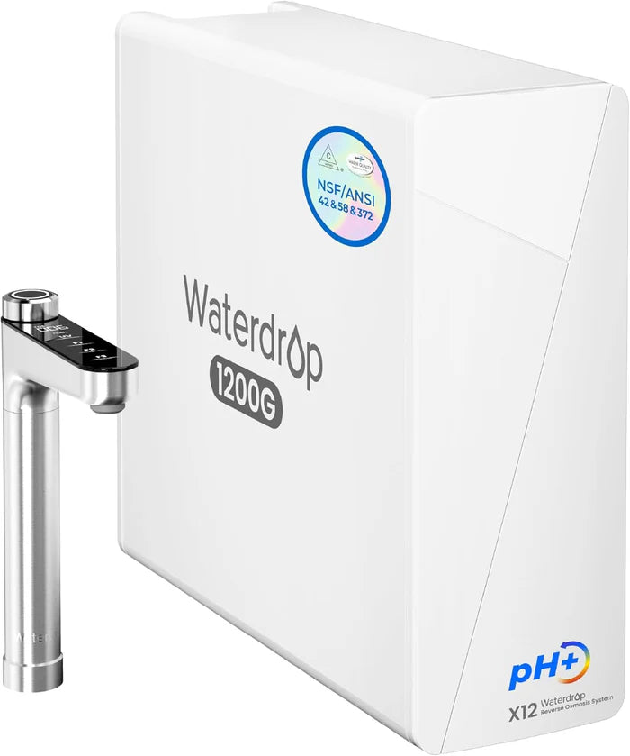 Waterdrop X12 Tankless Reverse Osmosis System | 11-Stage Under Sink Water Filter, 1200 Gallon Capacity