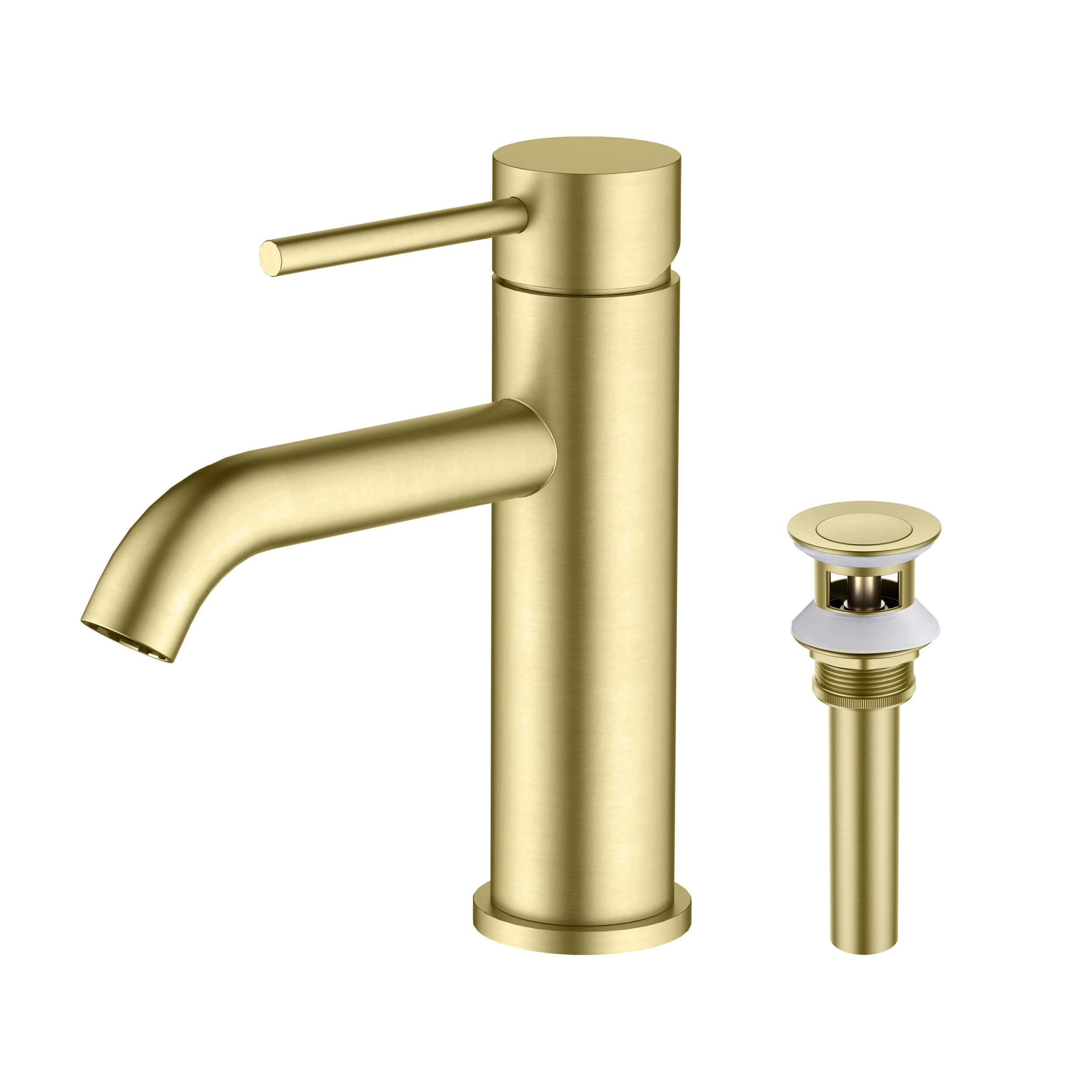 Single Handle Bathroom Vanity Sink Faucet with Pop Up Drain – F201