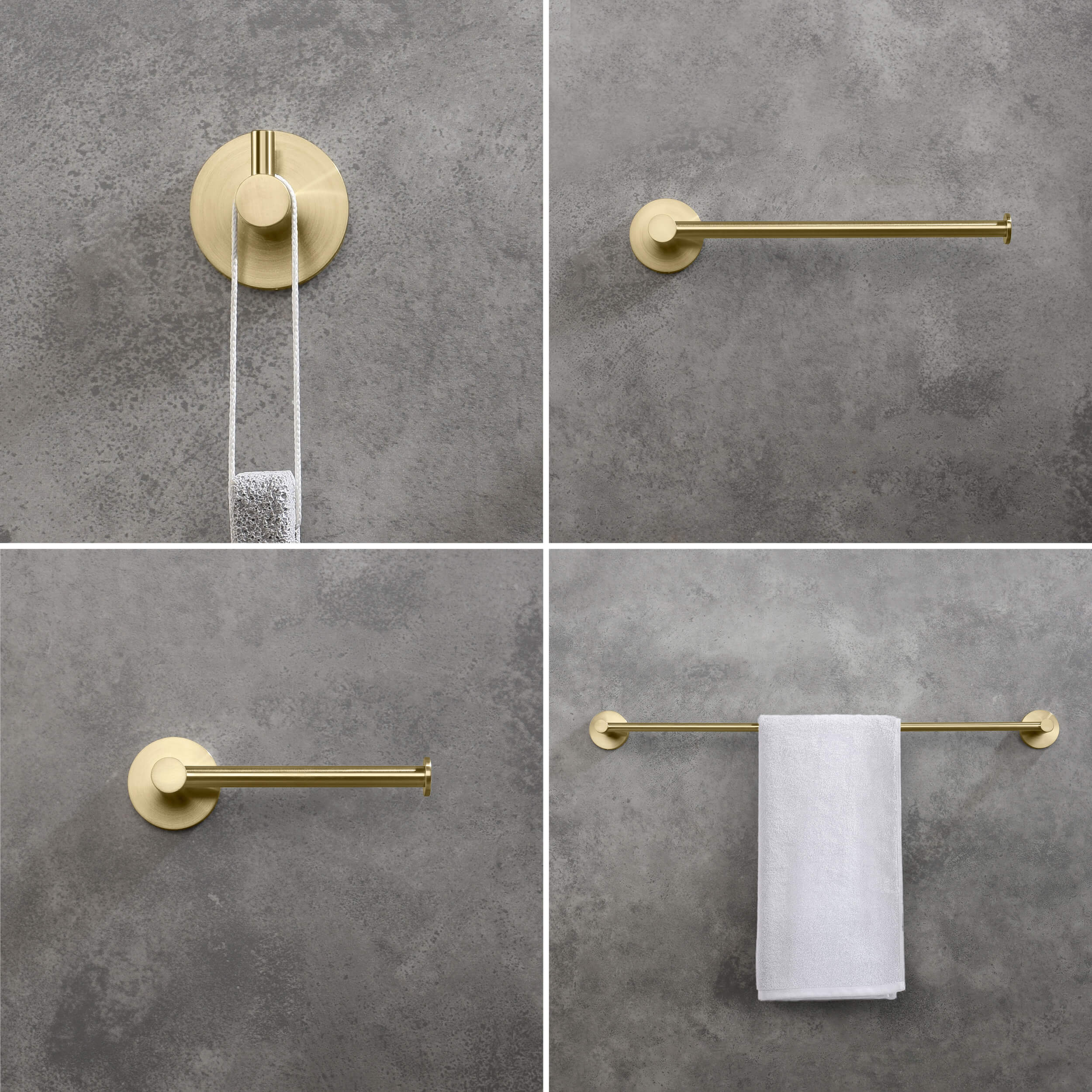Circular 5-Piece Bathroom Hardware Set - C-KBA14-5