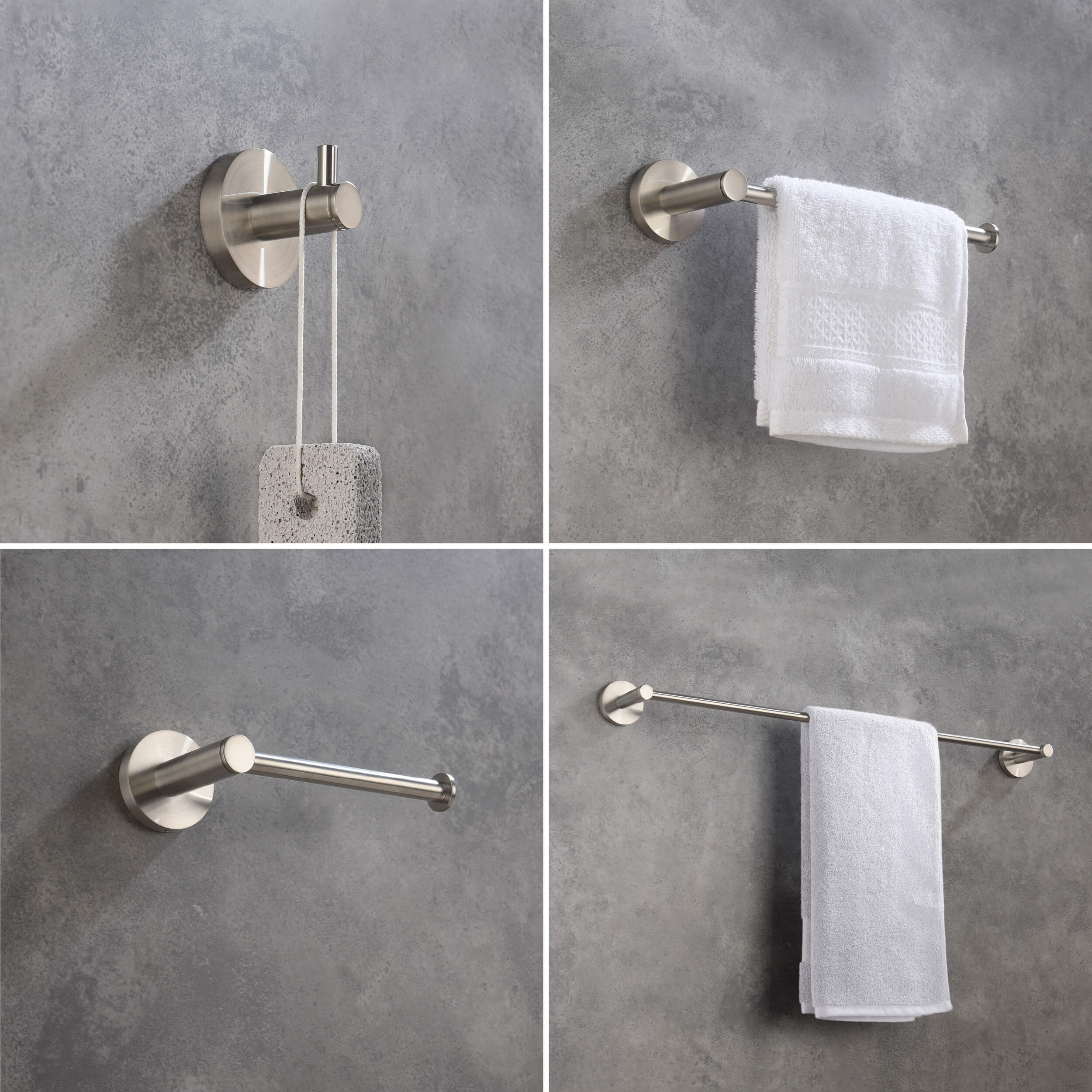 Circular 5-Piece Bathroom Hardware Set - C-KBA14-5