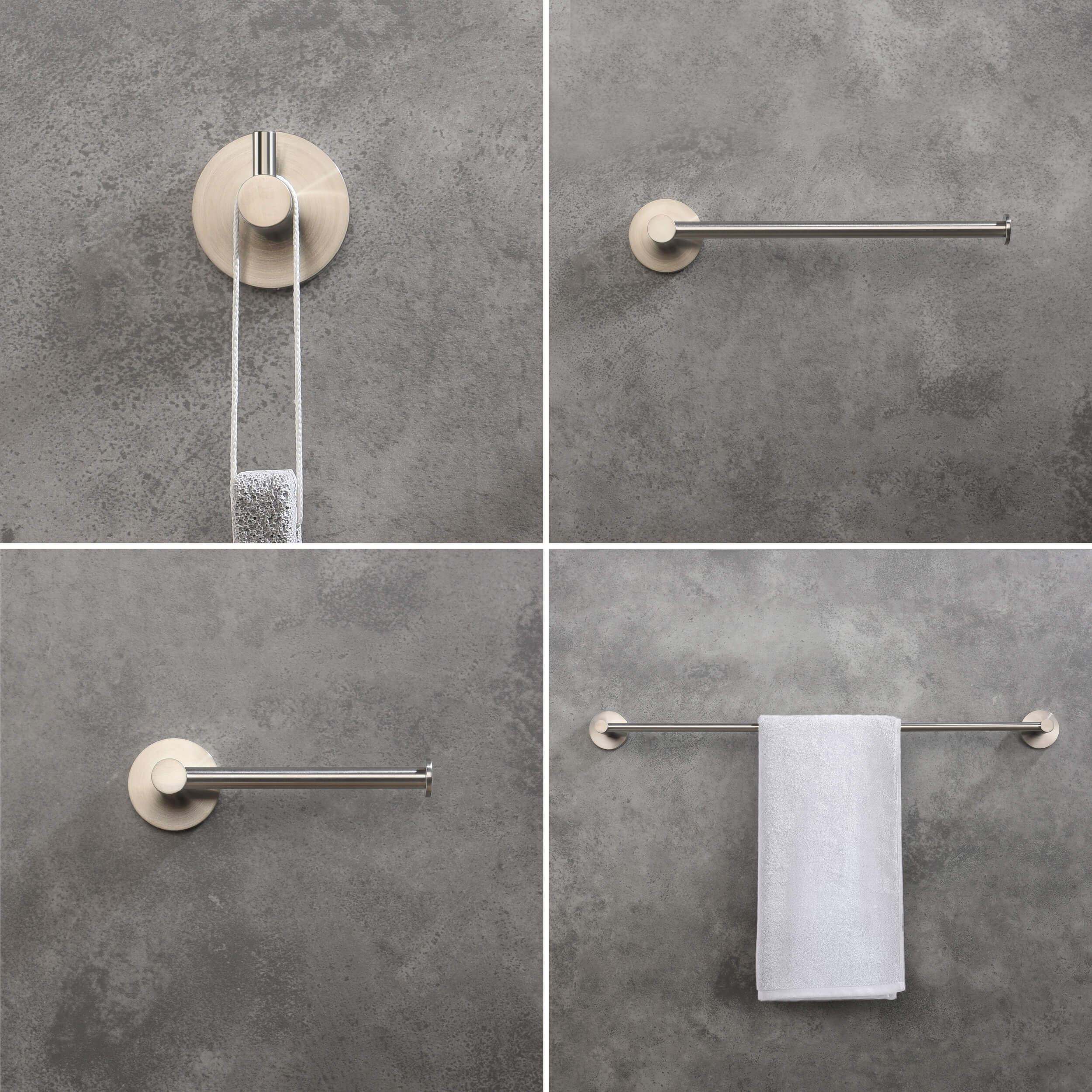 Circular 5-Piece Bathroom Hardware Set - C-KBA14-5