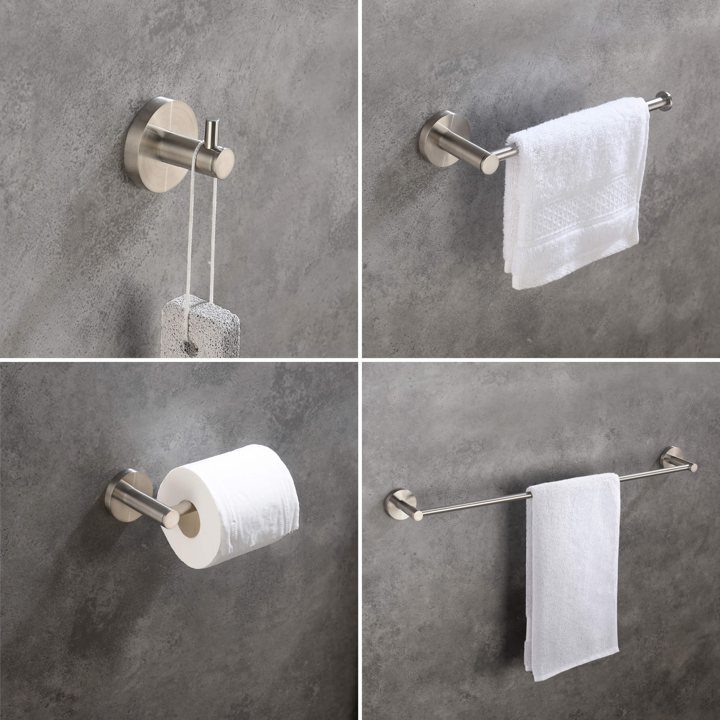 Circular 5-Piece Bathroom Hardware Set - C-KBA14-5
