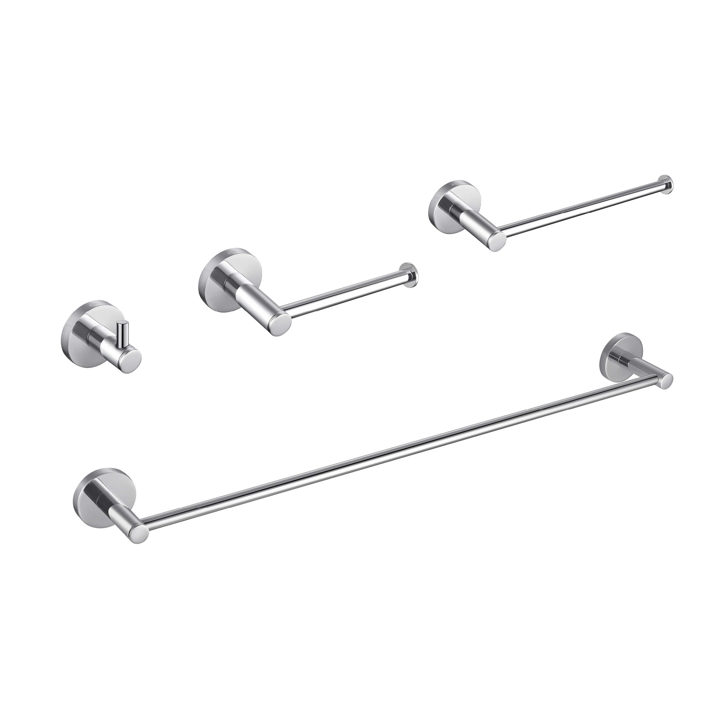 Circular 4-Piece Bathroom Hardware Set - C-KBA14-4