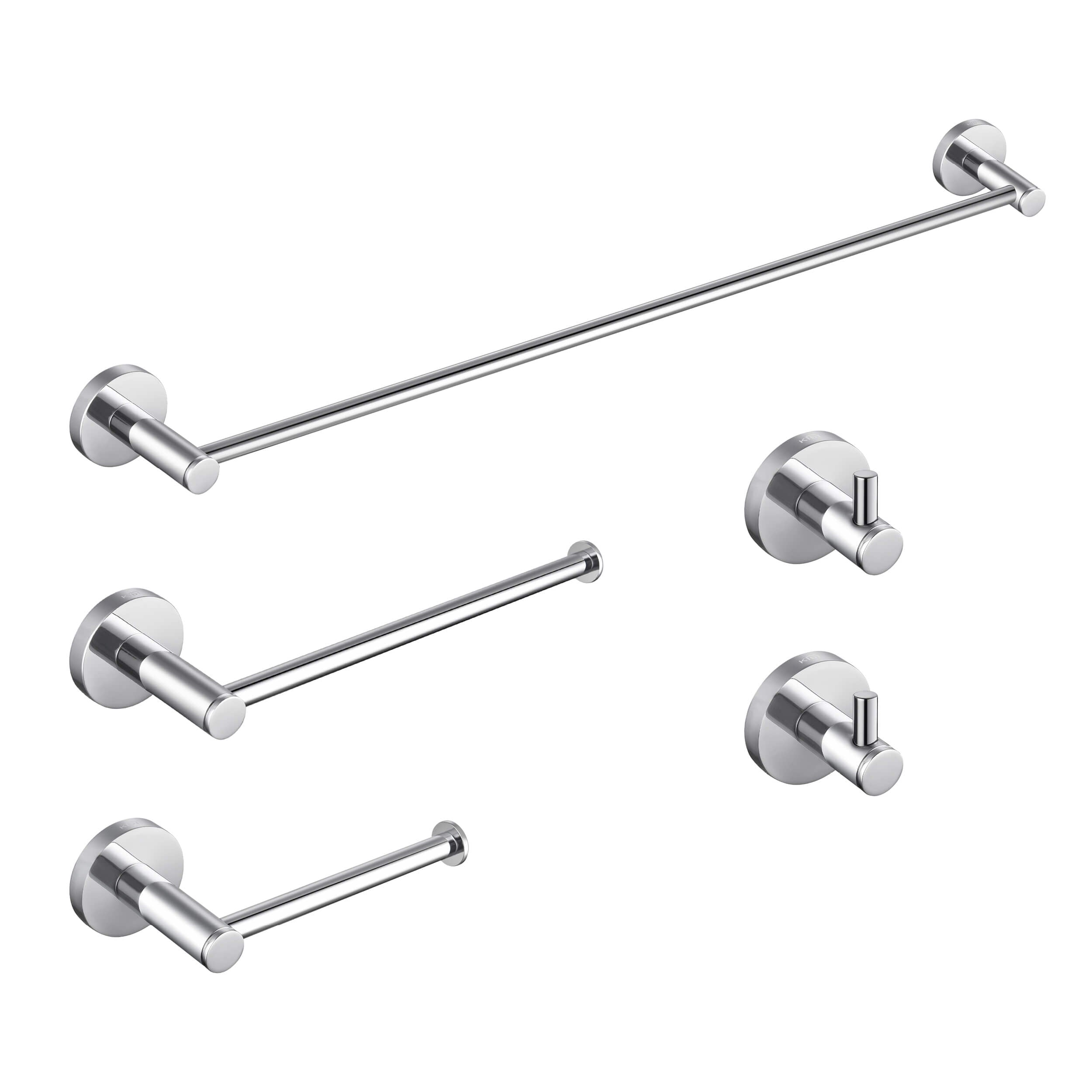 Circular 5-Piece Bathroom Hardware Set - C-KBA14-5