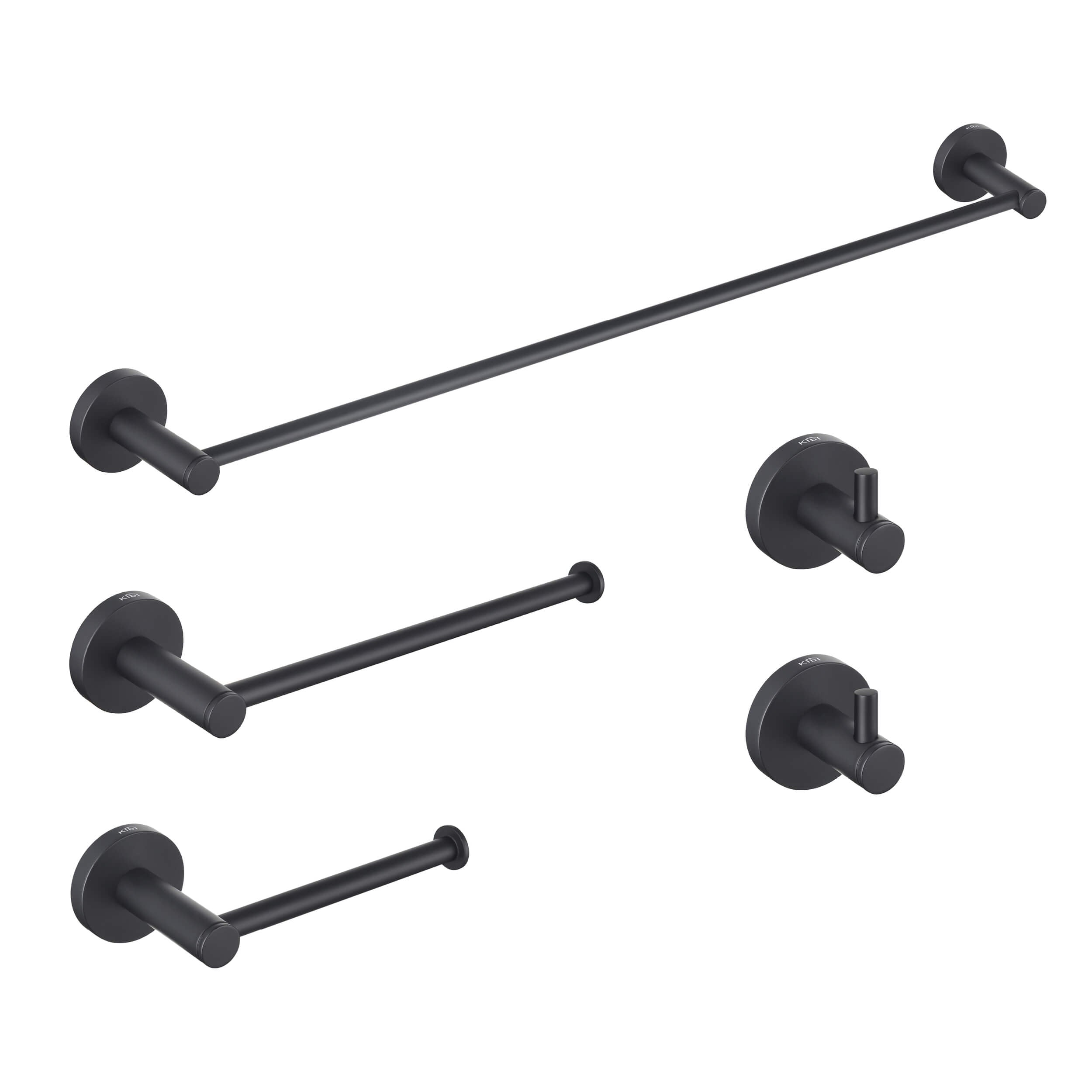 Circular 5-Piece Bathroom Hardware Set - C-KBA14-5