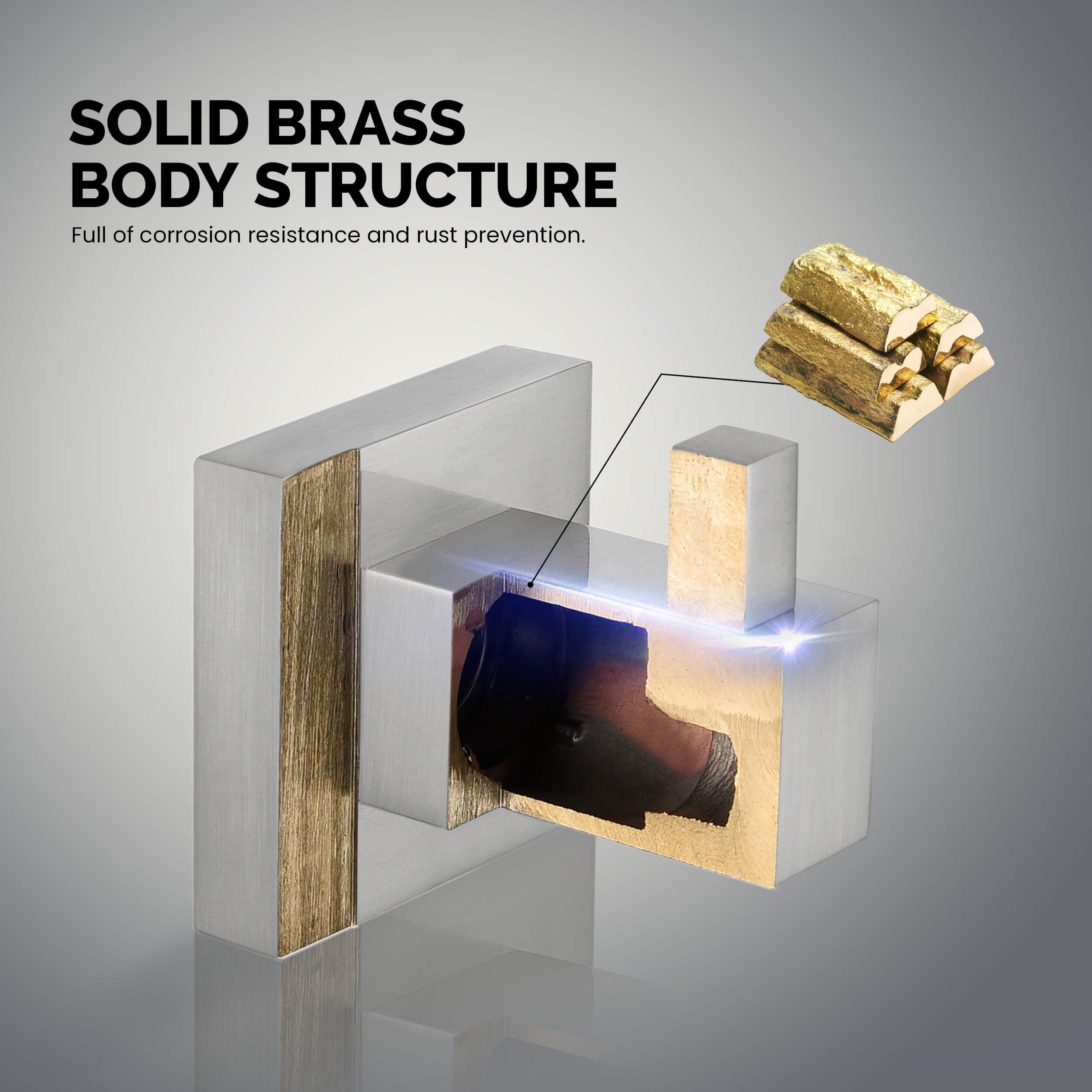Cube 4-Piece Bathroom Hardware Set - C-KBA15-4-2