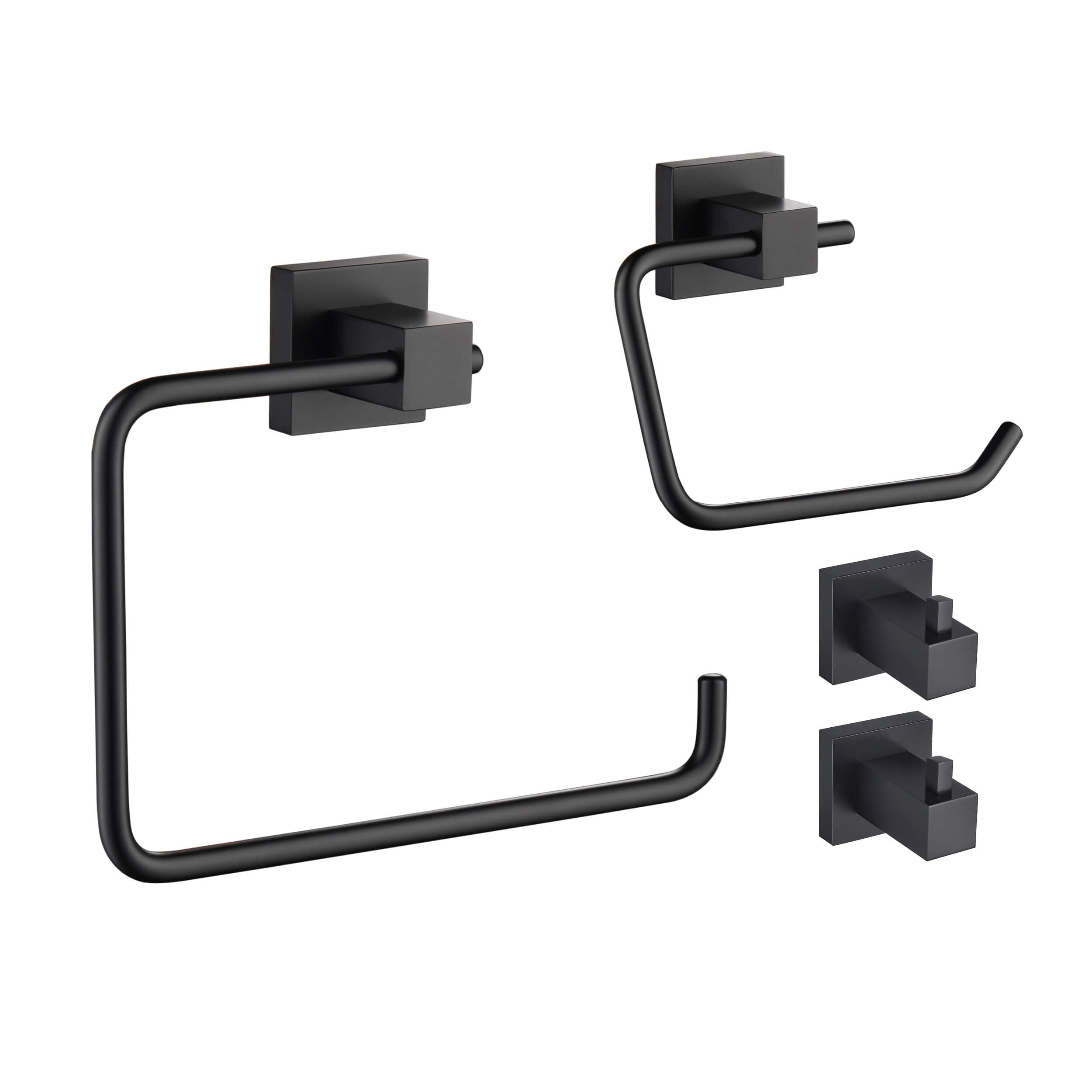 Cube 4-Piece Bathroom Hardware Set - C-KBA15-4-2