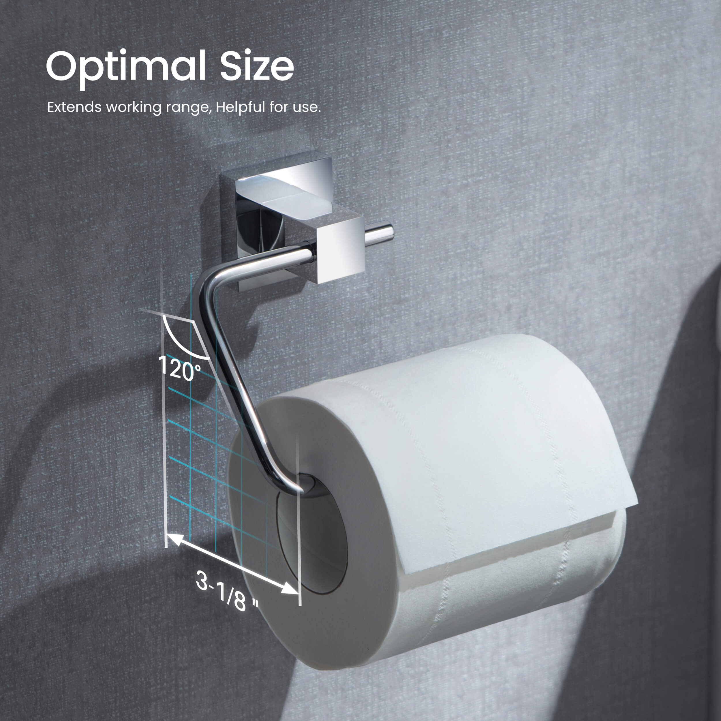 Cube 5-Piece Bathroom Hardware Set - C-KBA15-5-2