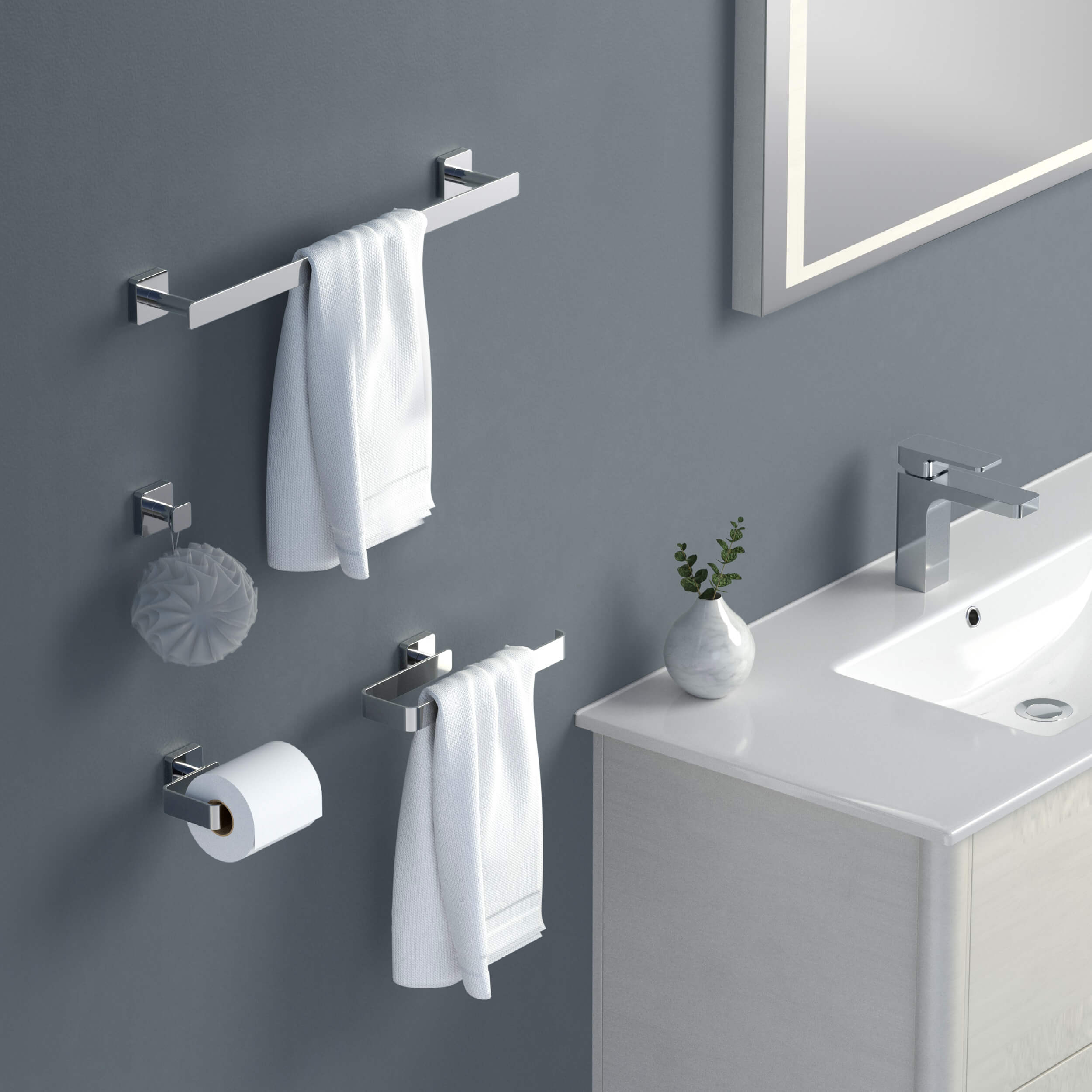 Blaze 4-Piece Bathroom Hardware Set - C-KBA16-4-2