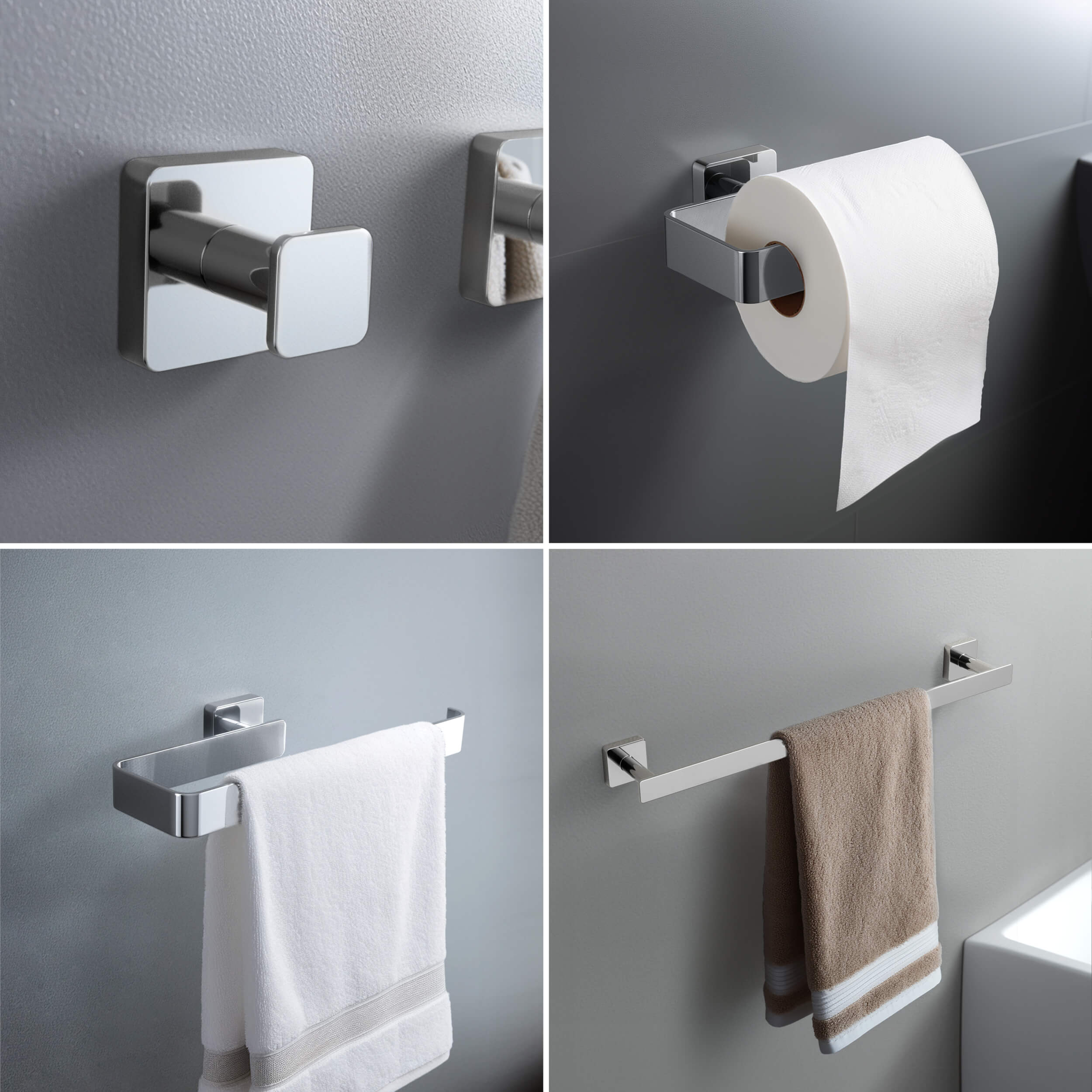 Blaze 4-Piece Bathroom Hardware Set - C-KBA16-4-2