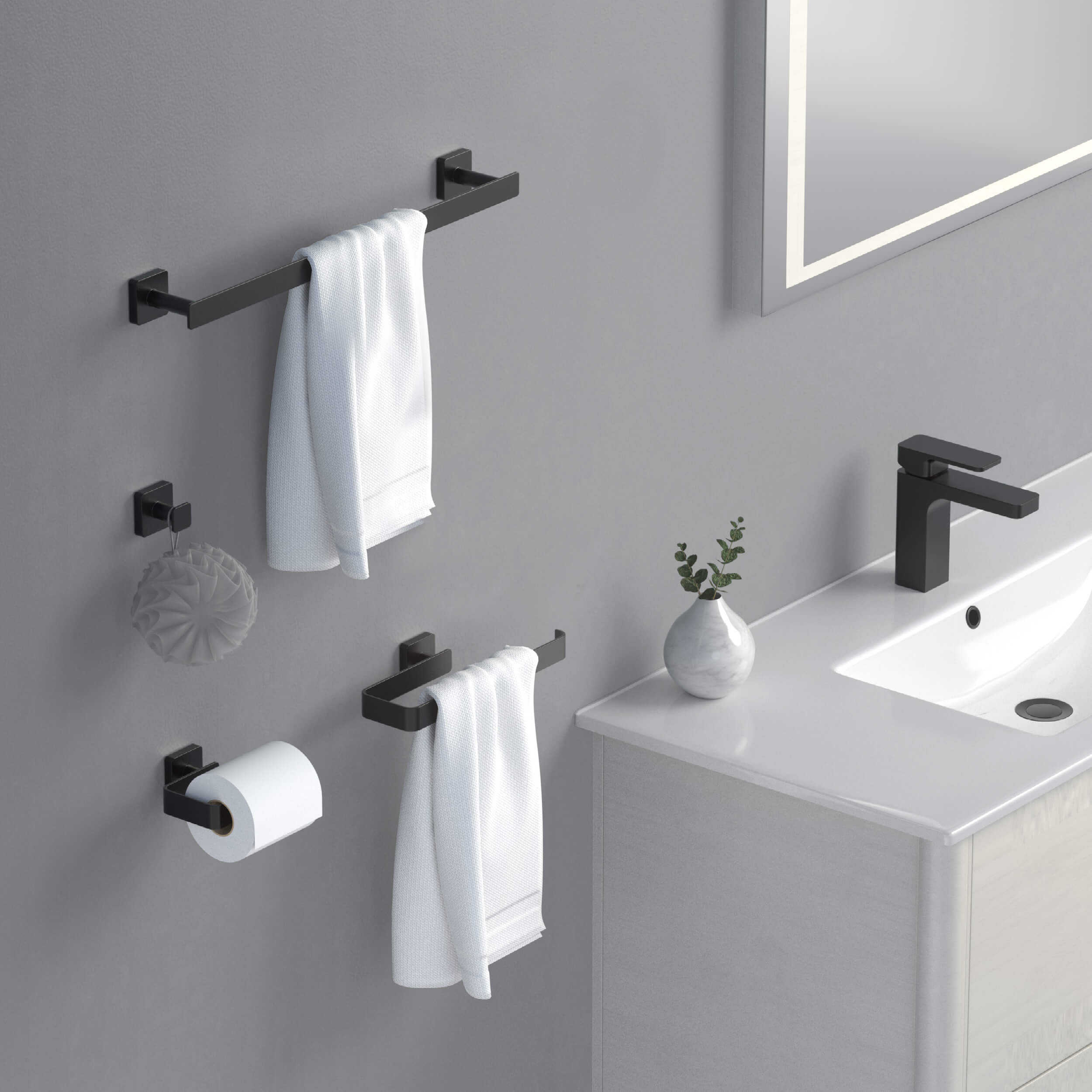Blaze 4-Piece Bathroom Hardware Set - C-KBA16-4-2