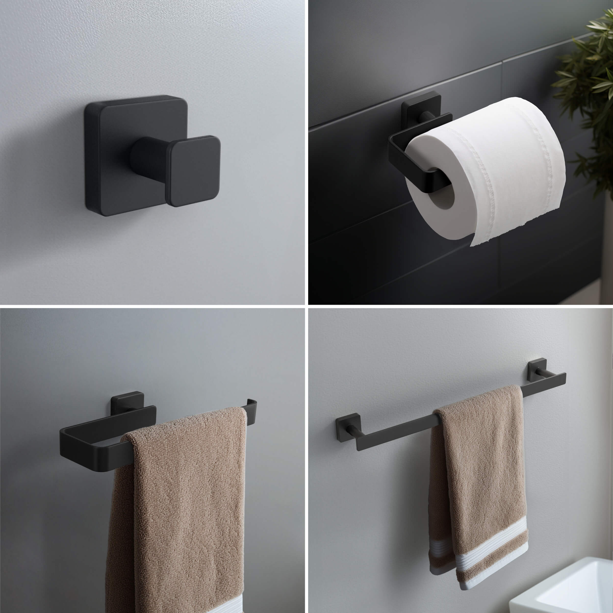 Blaze 4-Piece Bathroom Hardware Set - C-KBA16-4-2