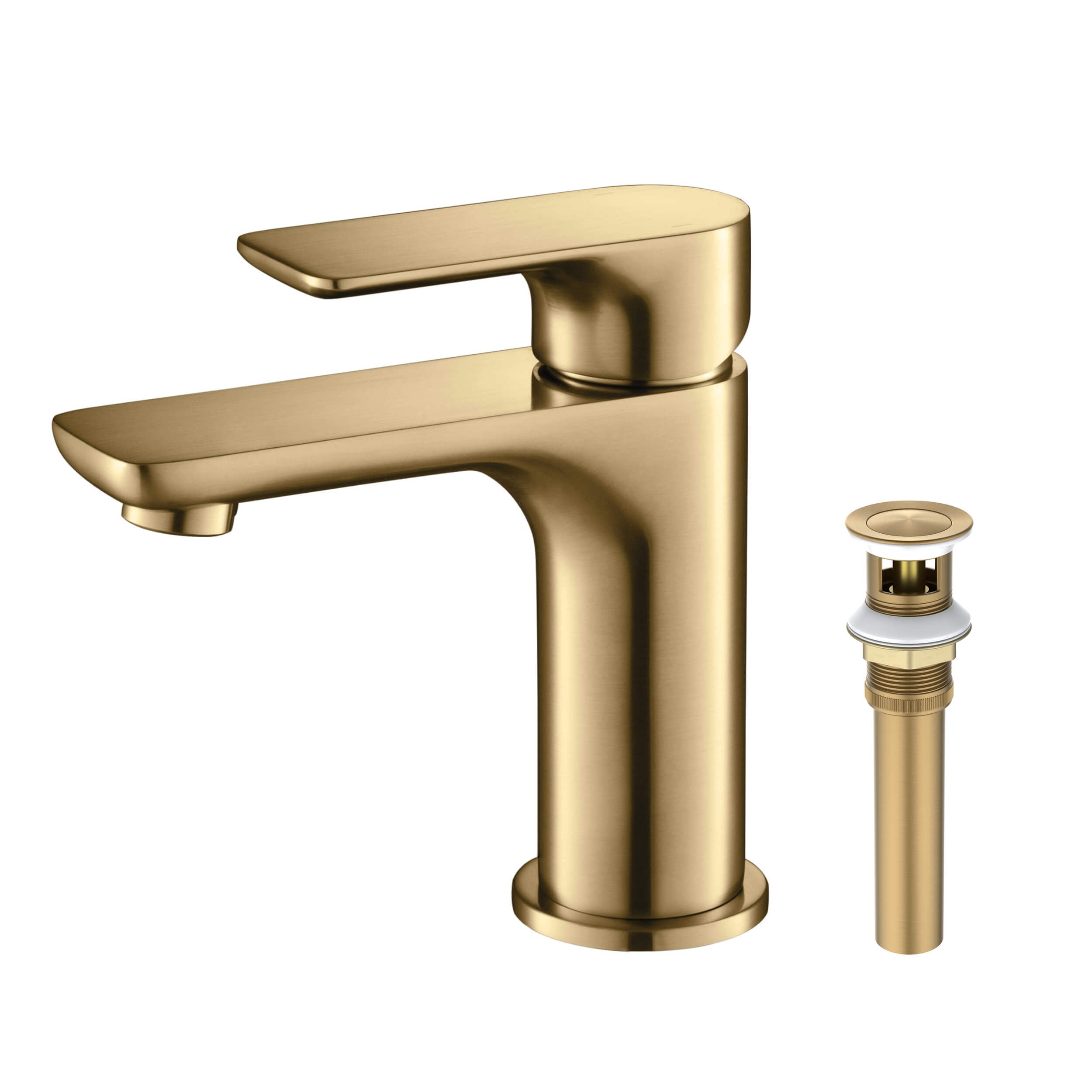 Tender Single Handle Bathroom Vanity Sink Faucet with Pop Up Drain C-KBF1019-KPW100