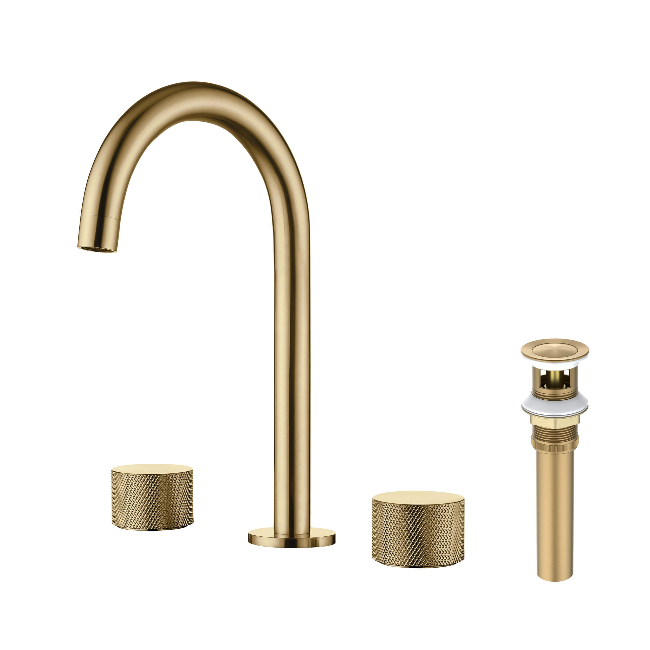Circular X 8" Bathroom Sink Widespread Faucet with Drain Assembly KBF1026