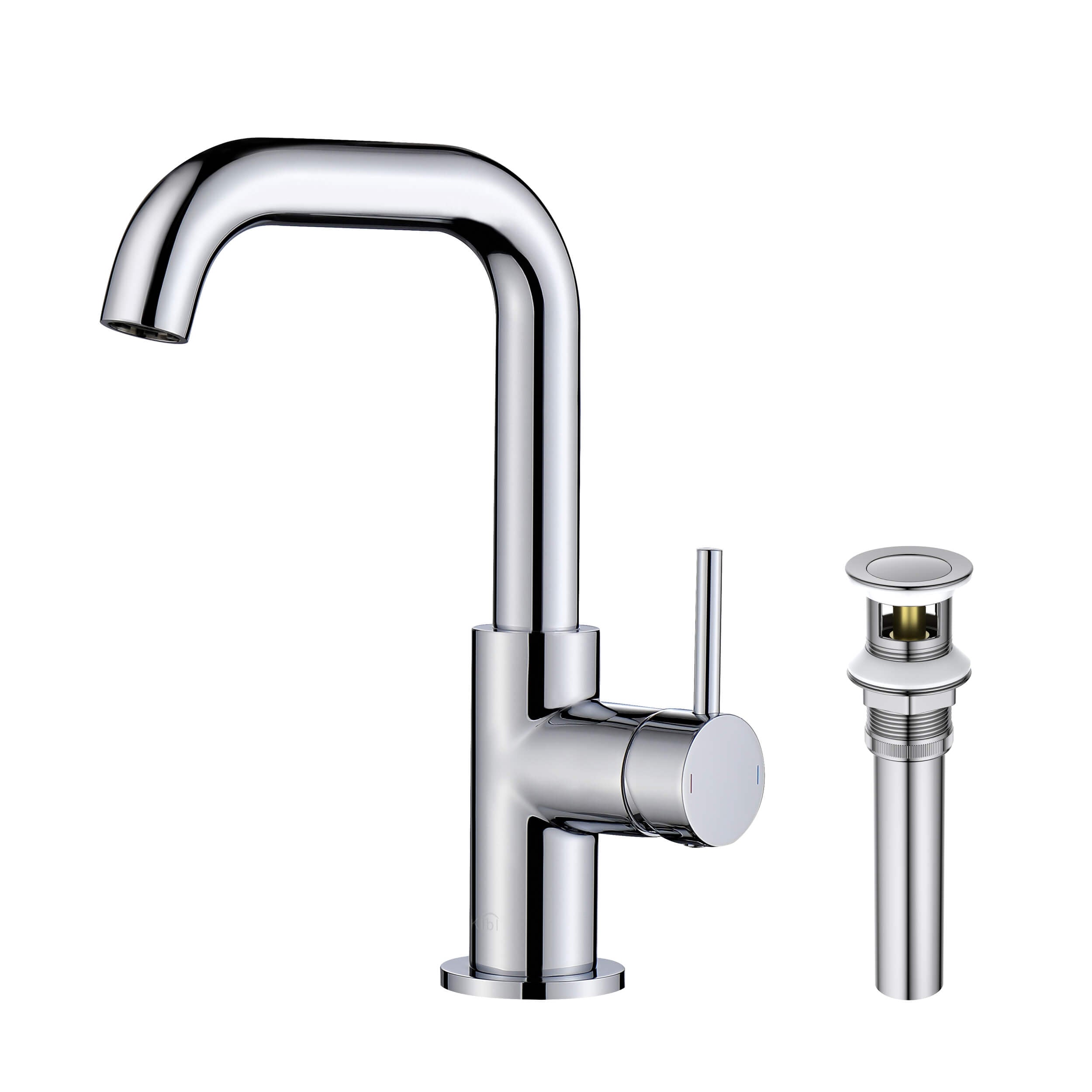 Macon Single Handle High-Arc Bathroom Vanity Sink Faucet - C-KBF1028