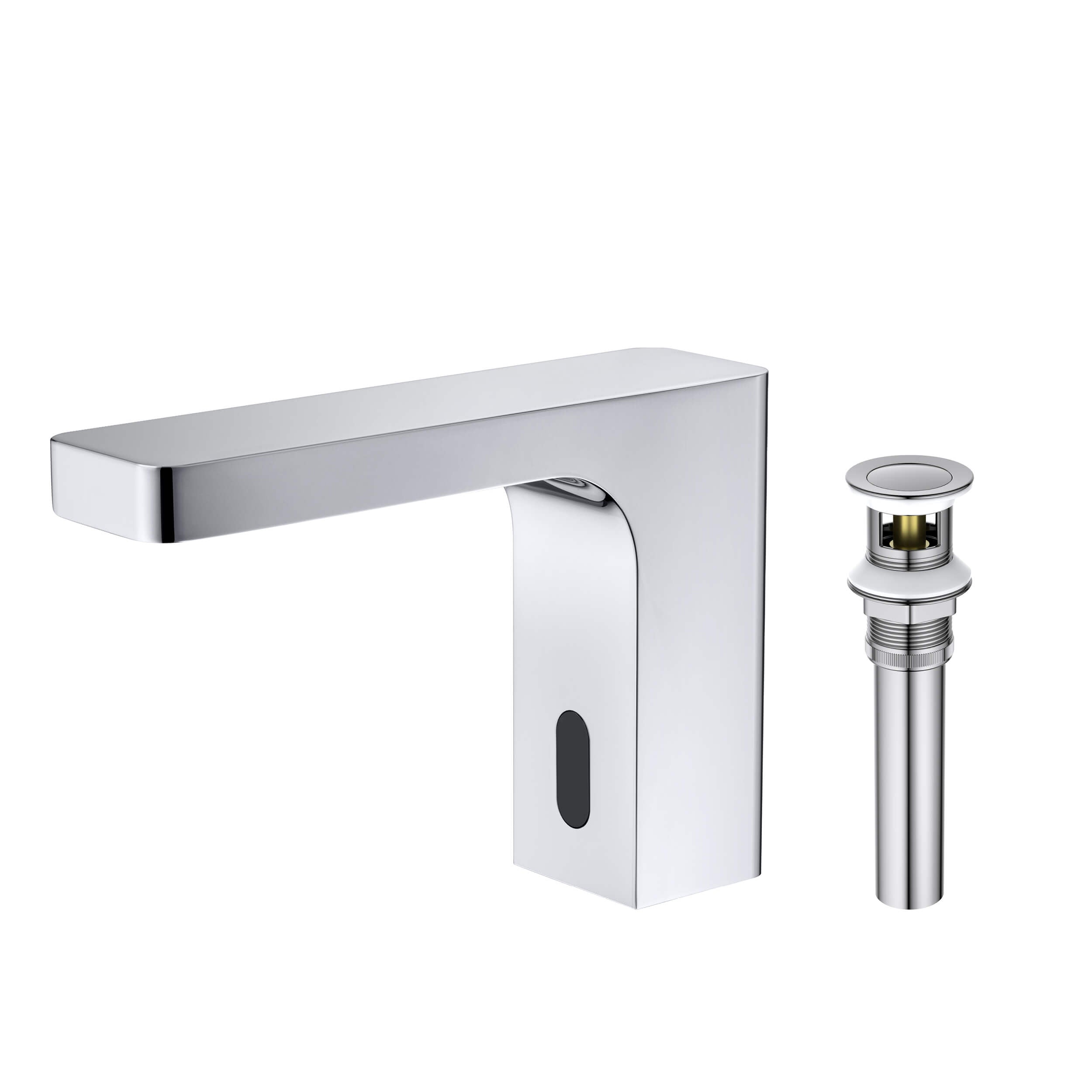 Blaze Touchless Bathroom Vanity Sink Faucet with Pop-Up Drain — Plug-In or Battery Powered - C-KBF1030