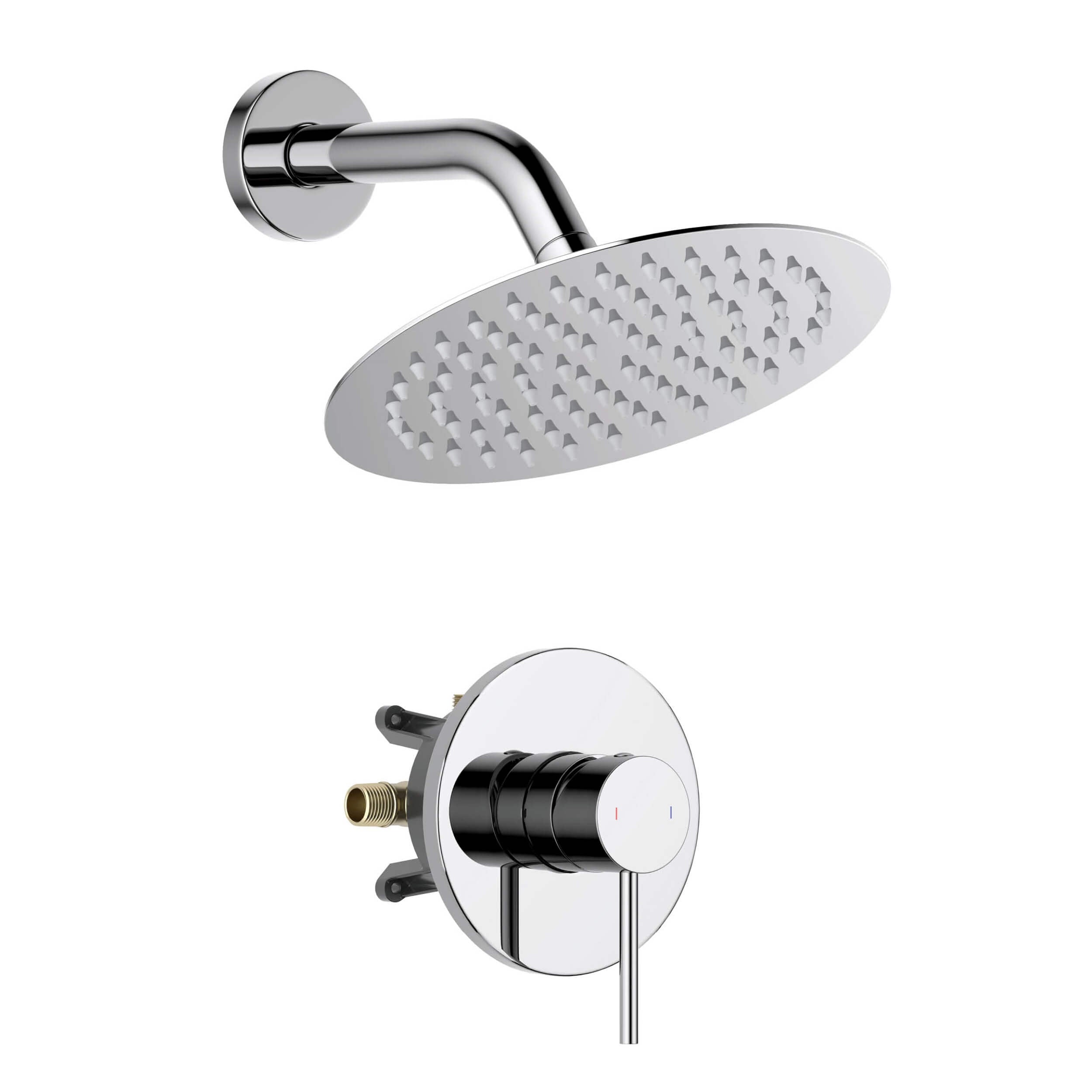 Circular Single Function Pressure Balanced Complete Shower Faucet Set - KSF4015