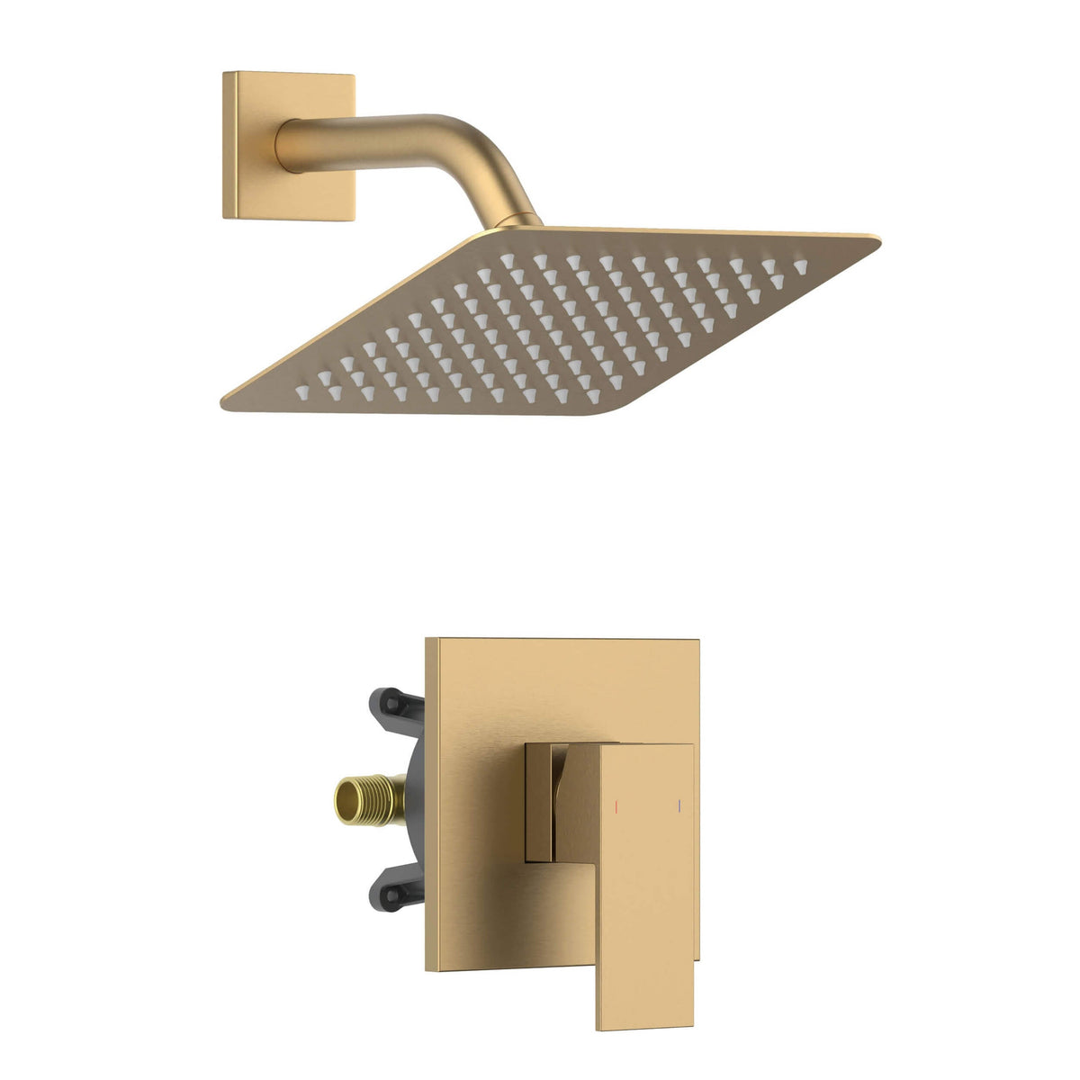Cube Single Function Pressure Balanced Complete Shower Faucet Set - KSF4017