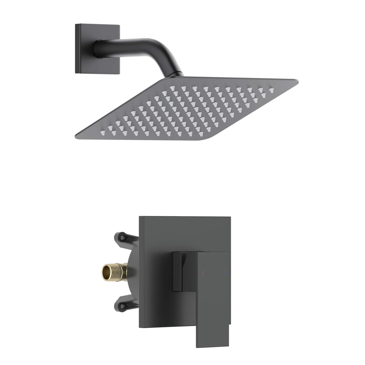 Cube Single Function Pressure Balanced Complete Shower Faucet Set - KSF4017