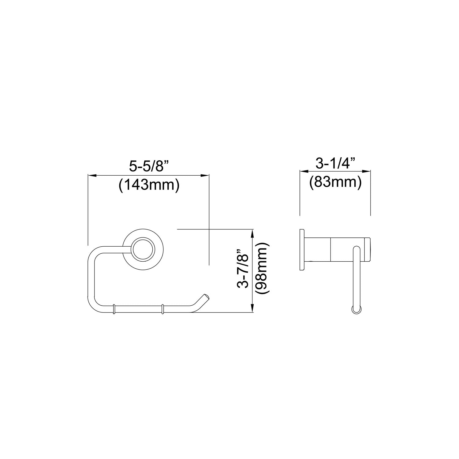 Bathroom Hardware Accessory Wall Mounted Tissue Holder with Hook KBA1102