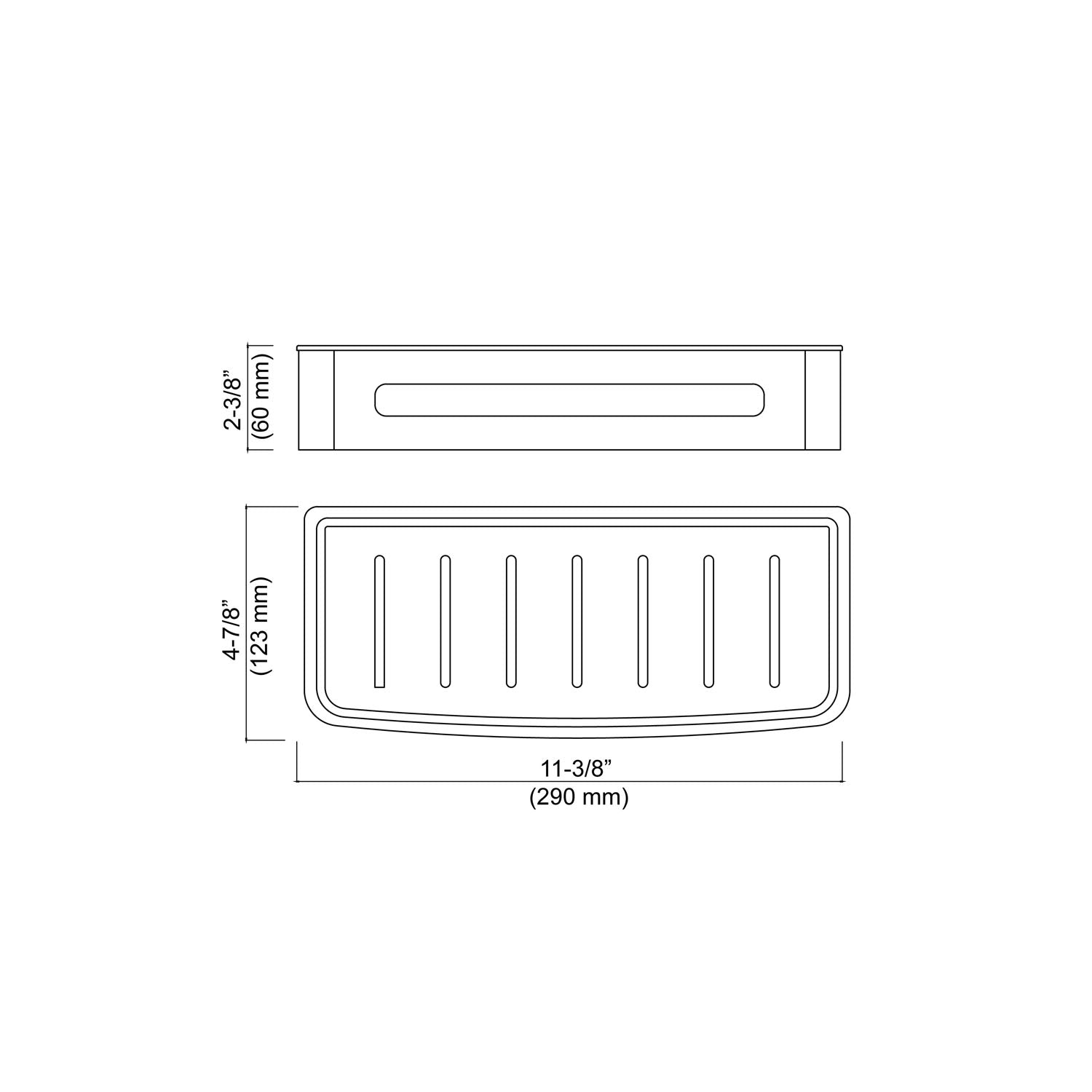 Chrome Bathroom Hardware Accessory Wall Mounted Front Basket KBA1202