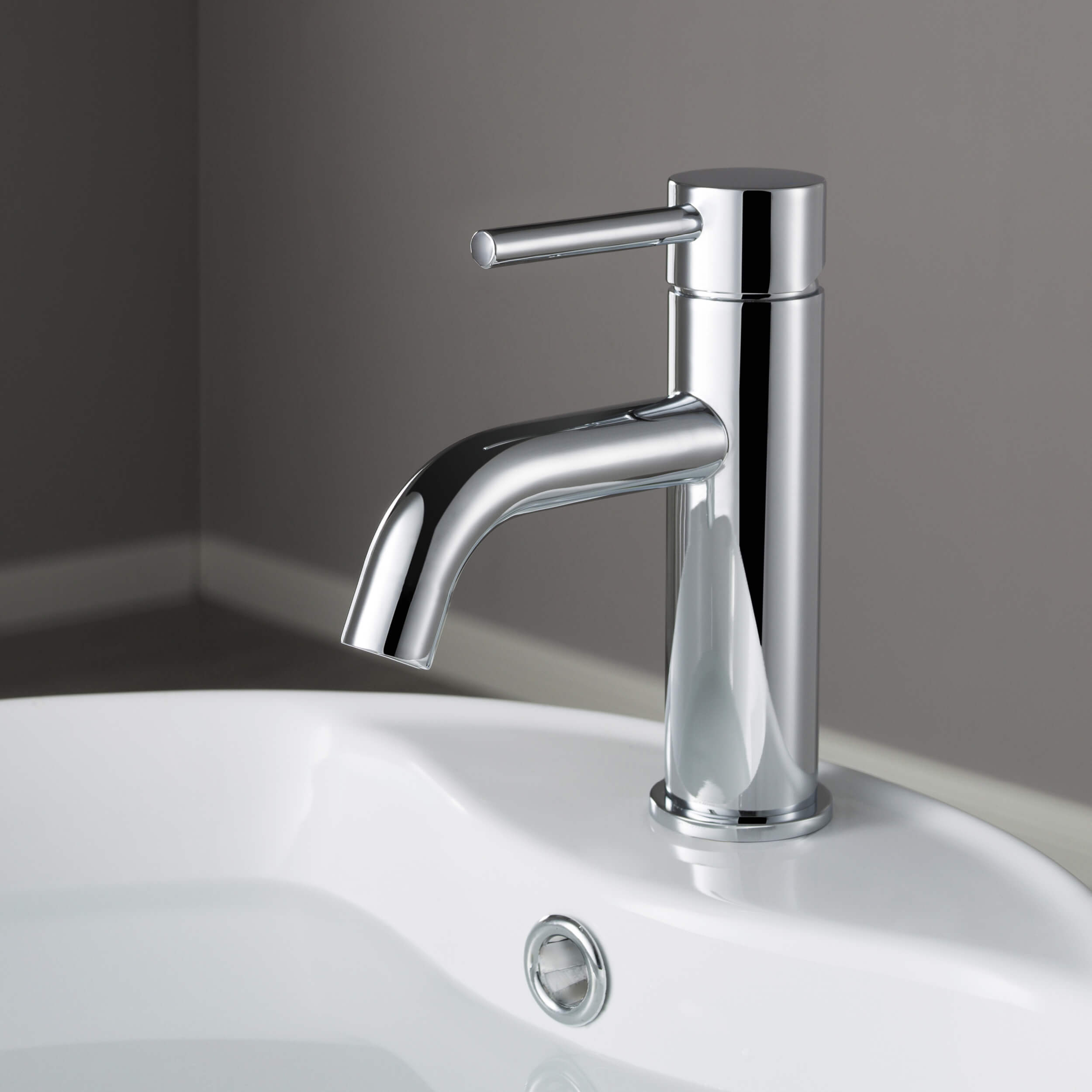 Single Handle Bathroom Vanity Sink Faucet with Pop Up Drain – F201