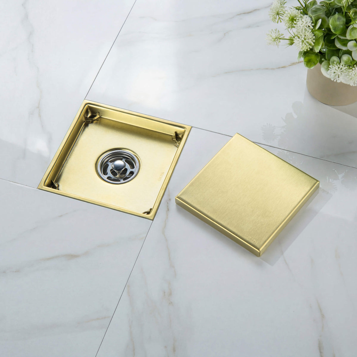 6 inch Square Reversible Tile-In Shower Drain - KFD0601