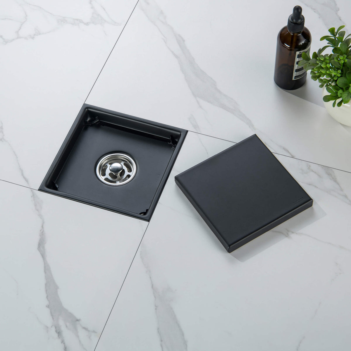 6 inch Square Reversible Tile-In Shower Drain - KFD0601