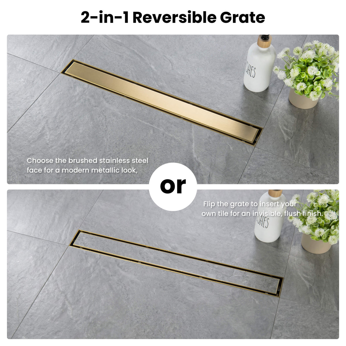 24 inch Tile-in Linear Shower Drain - KFD2401