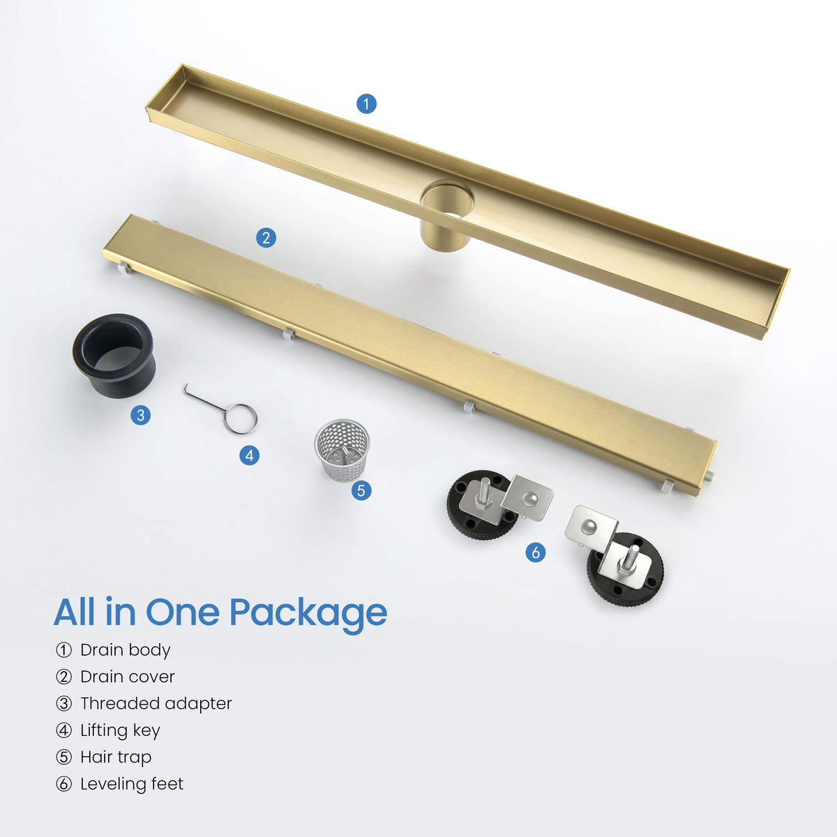 24 inch Tile-in Linear Shower Drain - KFD2401