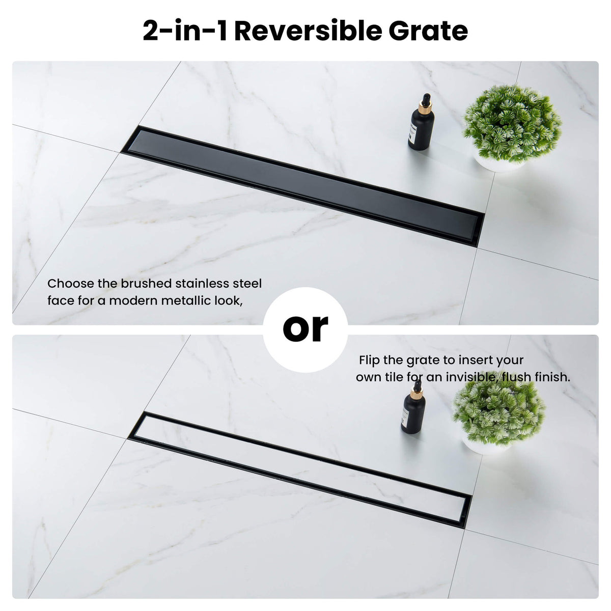 24 inch Tile-in Linear Shower Drain - KFD2401