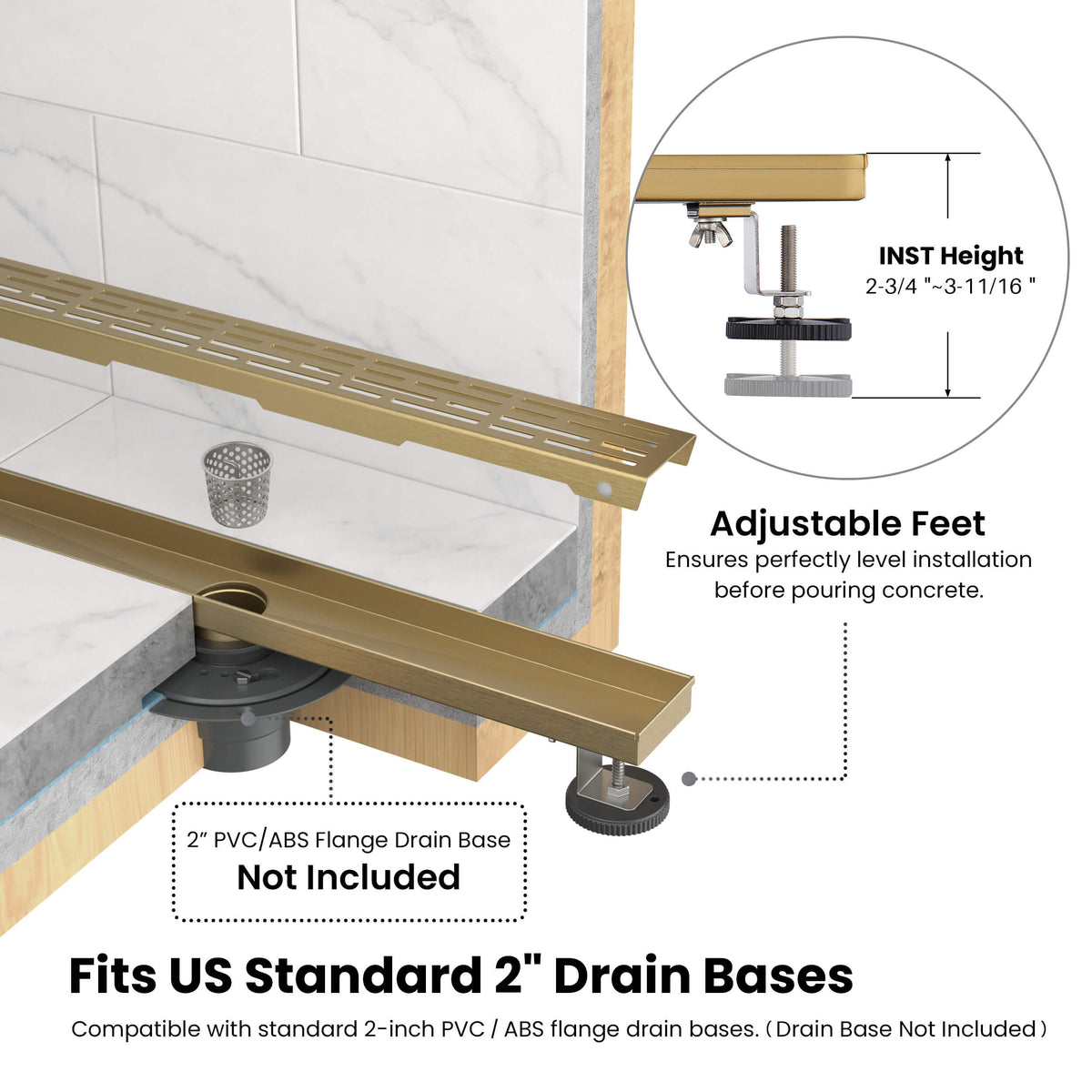 24 inch Linear Shower Drain - KFD2402