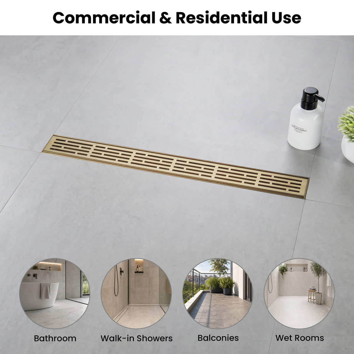24 inch Linear Shower Drain - KFD2402