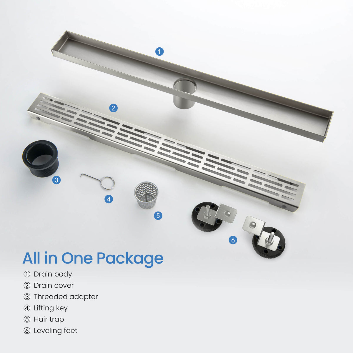 24 inch Linear Shower Drain - KFD2402