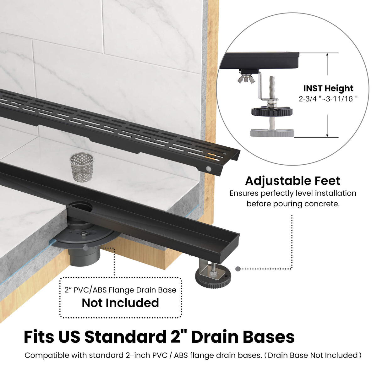24 inch Linear Shower Drain - KFD2402
