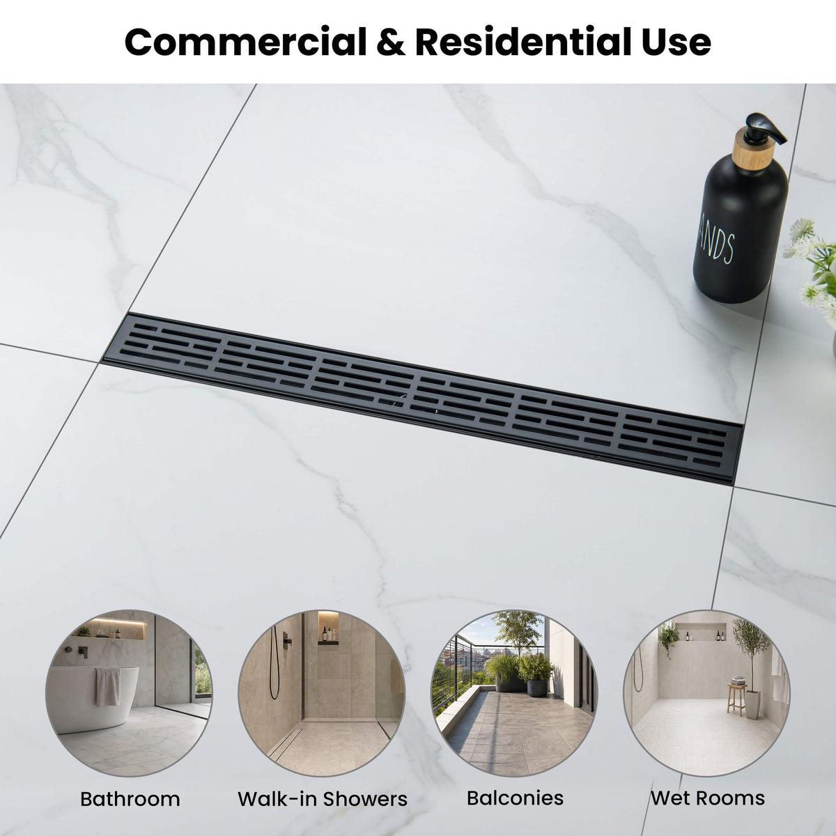 24 inch Linear Shower Drain - KFD2402