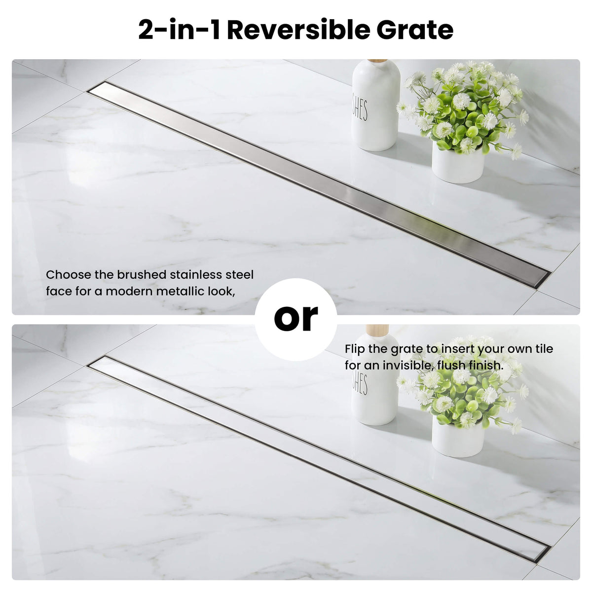 48 inch Tile-in Linear Shower Drain - KFD4801