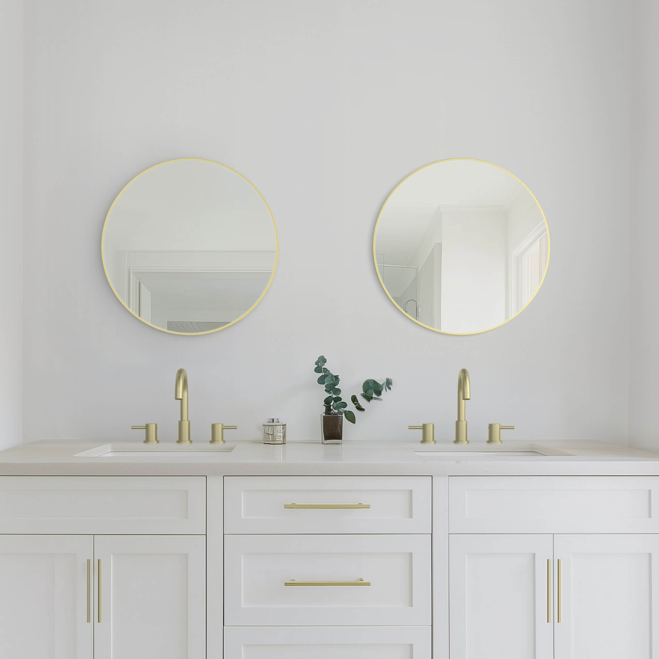 28" Shatterproof Wall Mount Metal Frame Mirror - FM3-R28