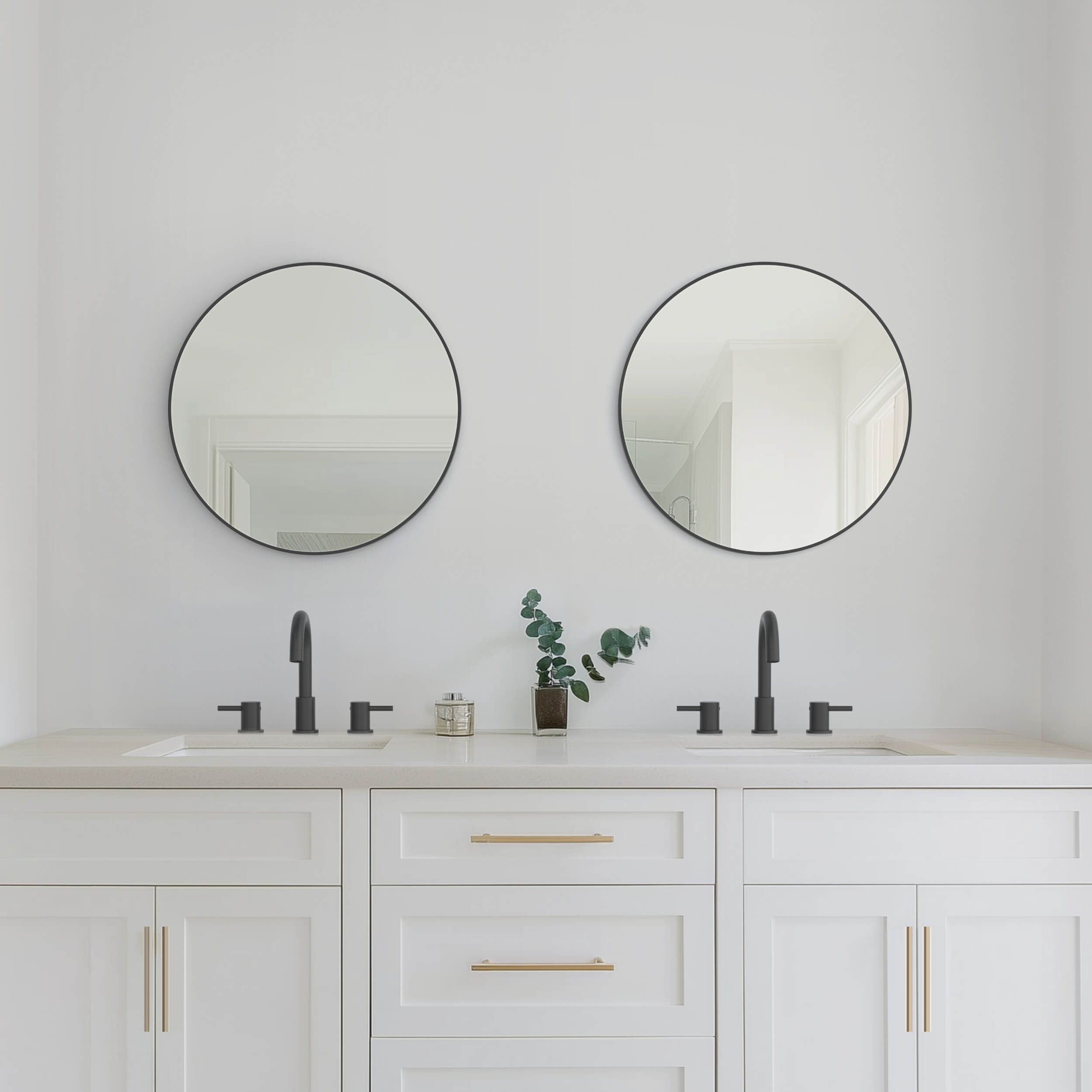 28" Shatterproof Wall Mount Metal Frame Mirror - FM3-R28