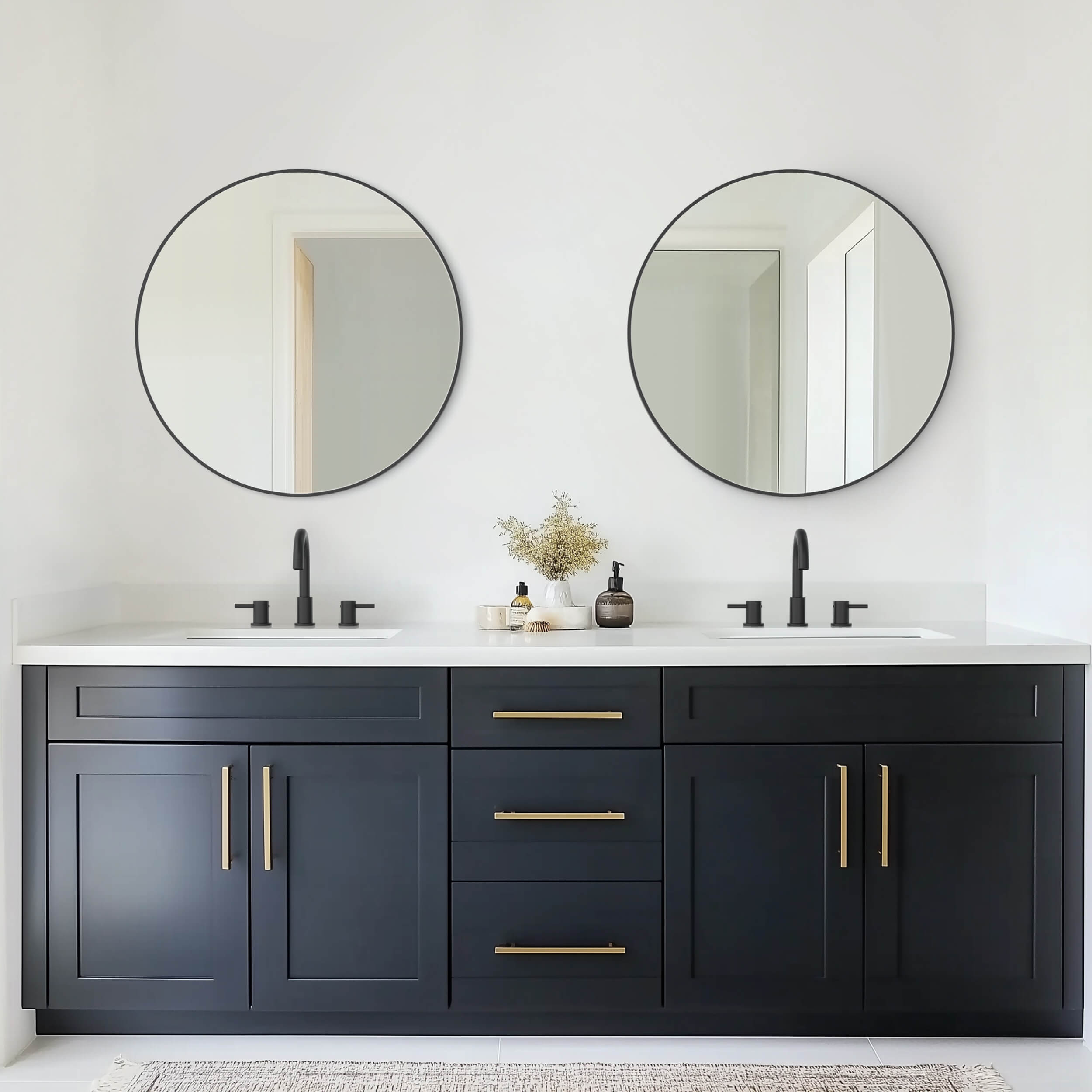 32" Shatterproof Wall Mount Metal Frame Mirror - FM3-R32