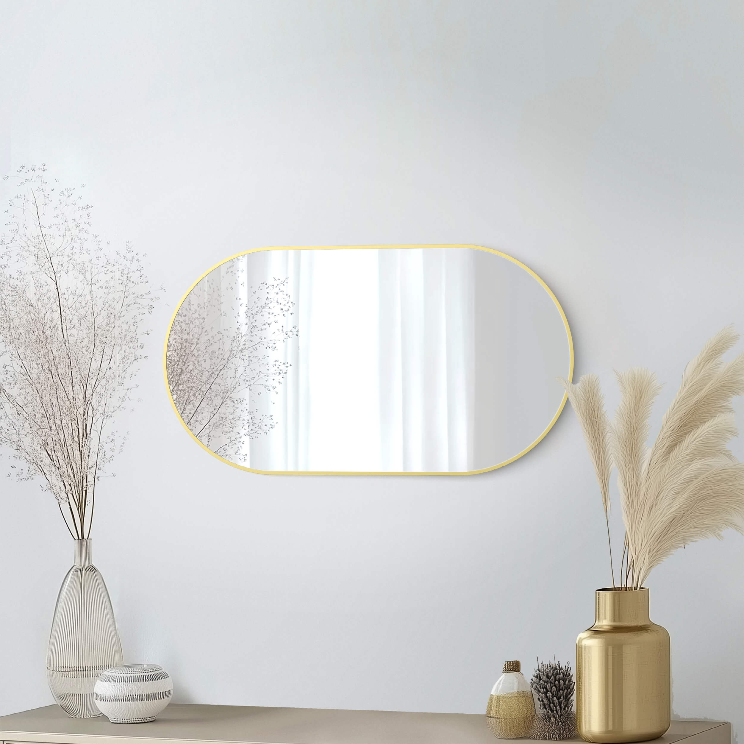 20" x 36" Shatterproof Wall Mount Metal Frame Mirror - FM4-2036