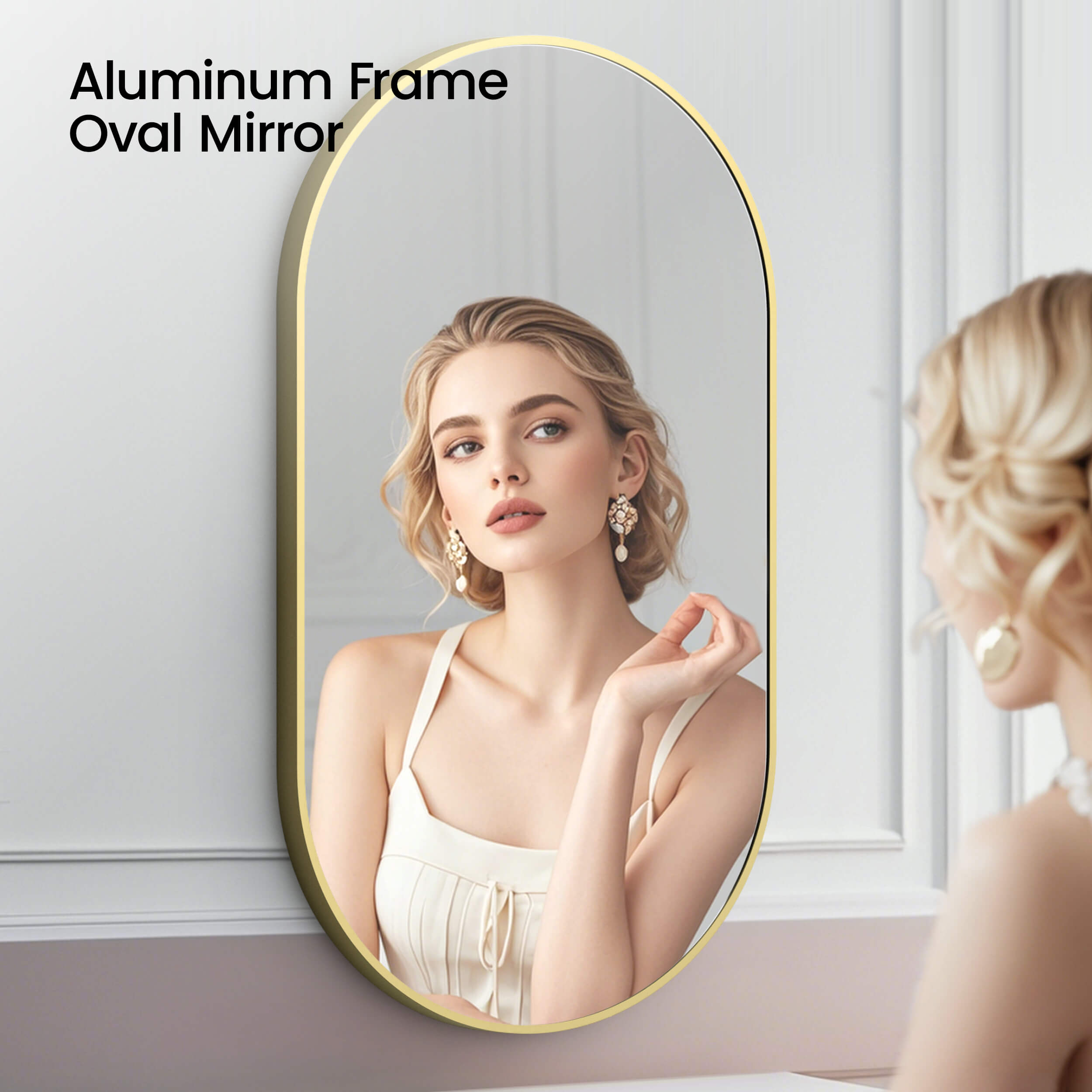 20" x 36" Shatterproof Wall Mount Metal Frame Mirror - FM4-2036