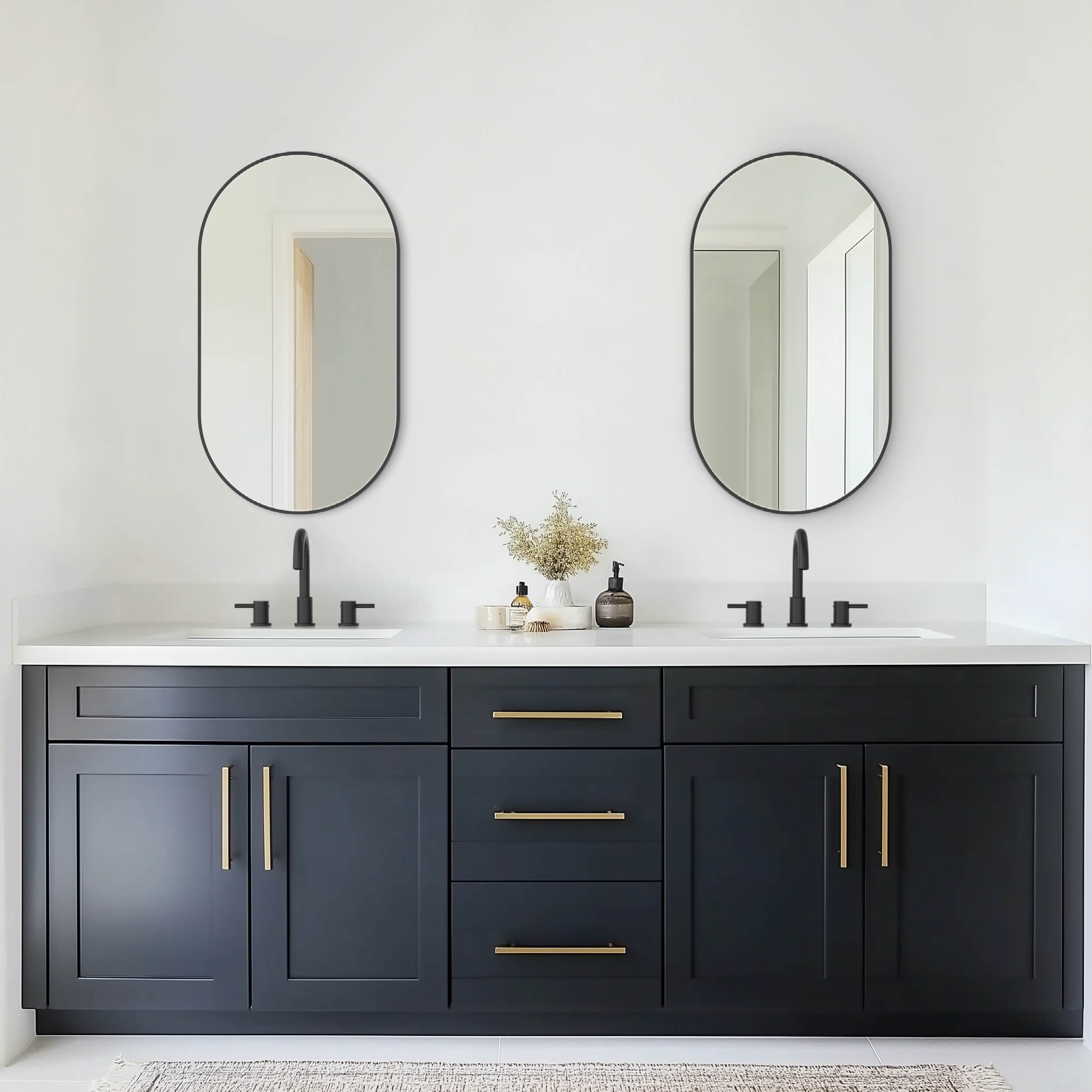 20" x 36" Shatterproof Wall Mount Metal Frame Mirror - FM4-2036