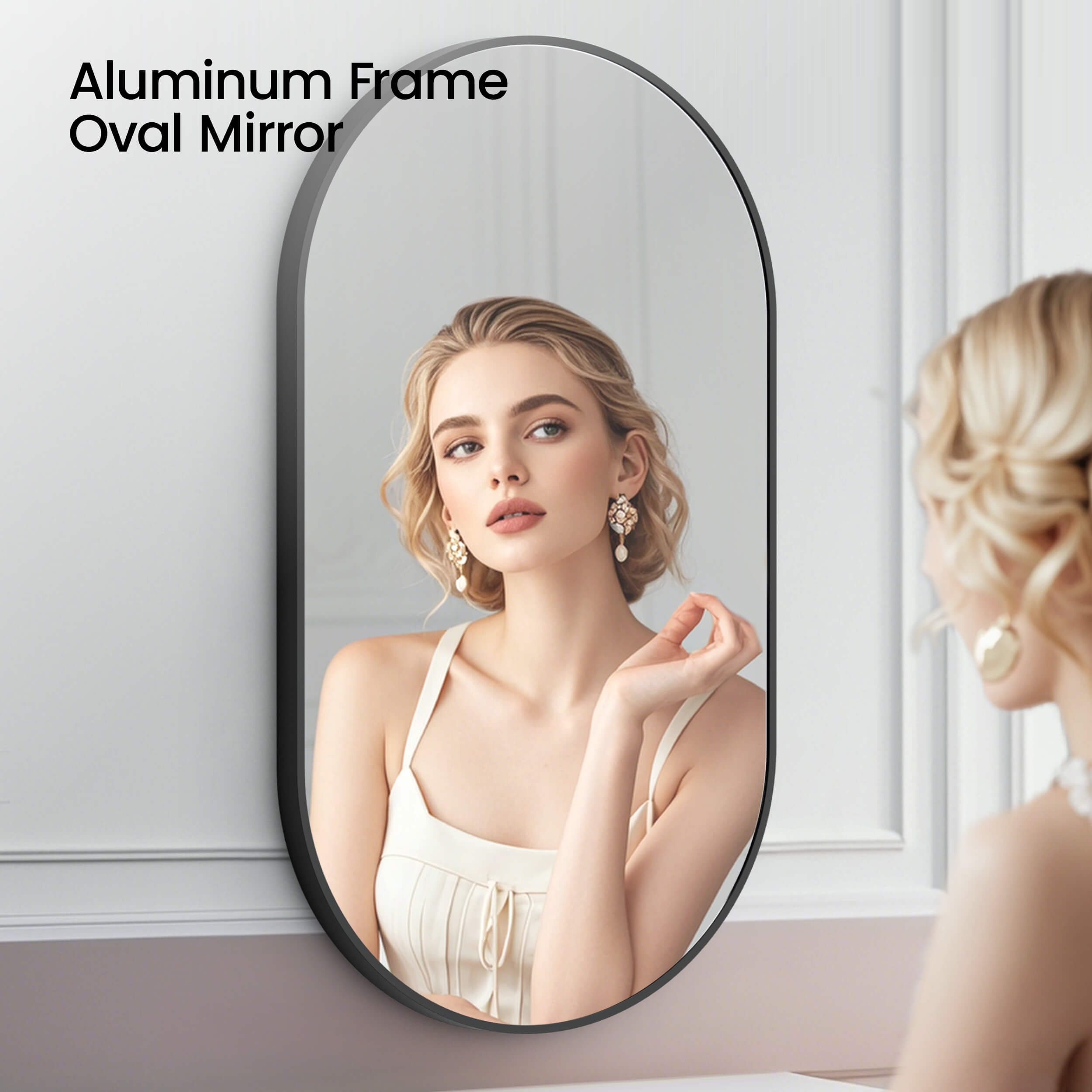 20" x 36" Shatterproof Wall Mount Metal Frame Mirror - FM4-2036