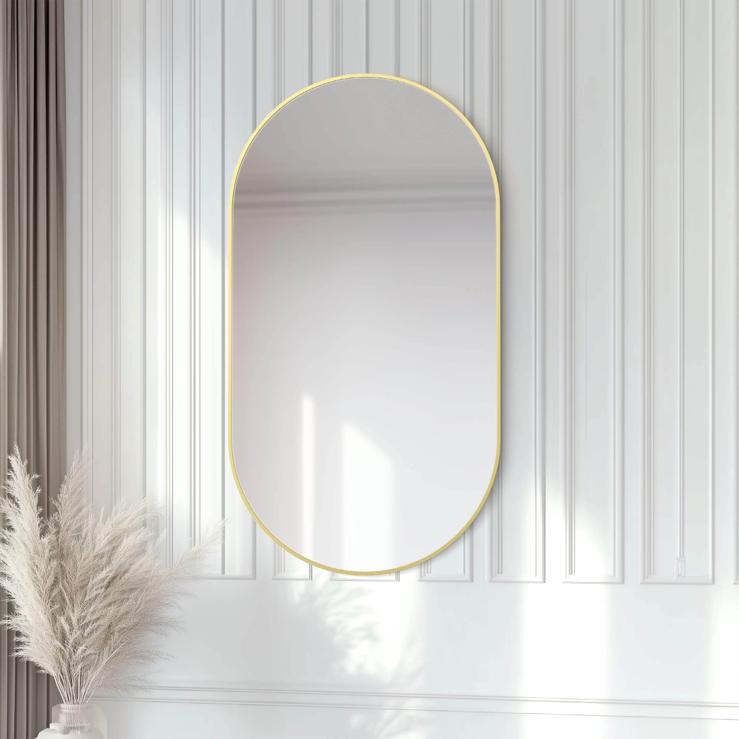 24" x 44" Shatterproof Wall Mount Metal Frame Mirror - FM4-2444