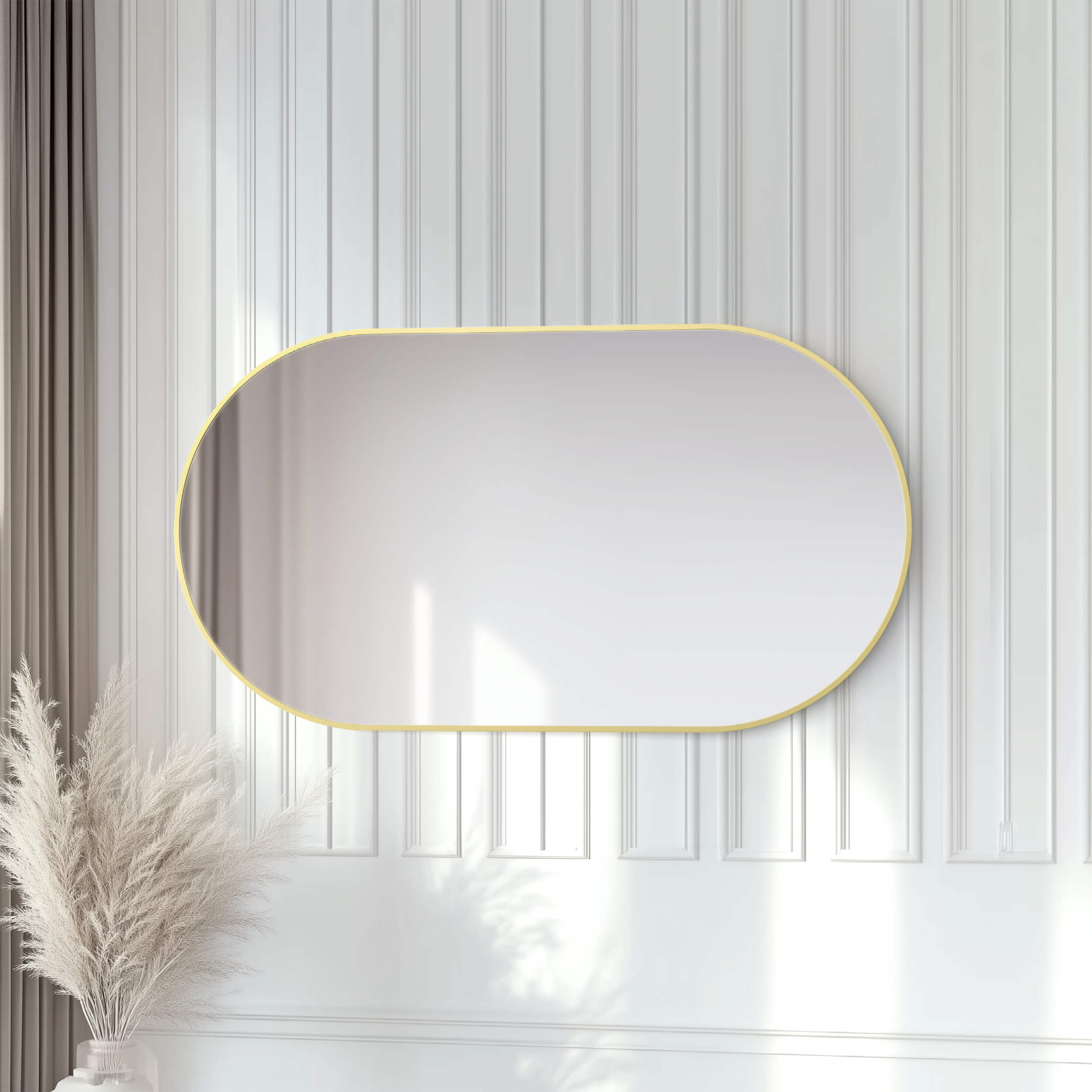 24" x 44" Shatterproof Wall Mount Metal Frame Mirror - FM4-2444
