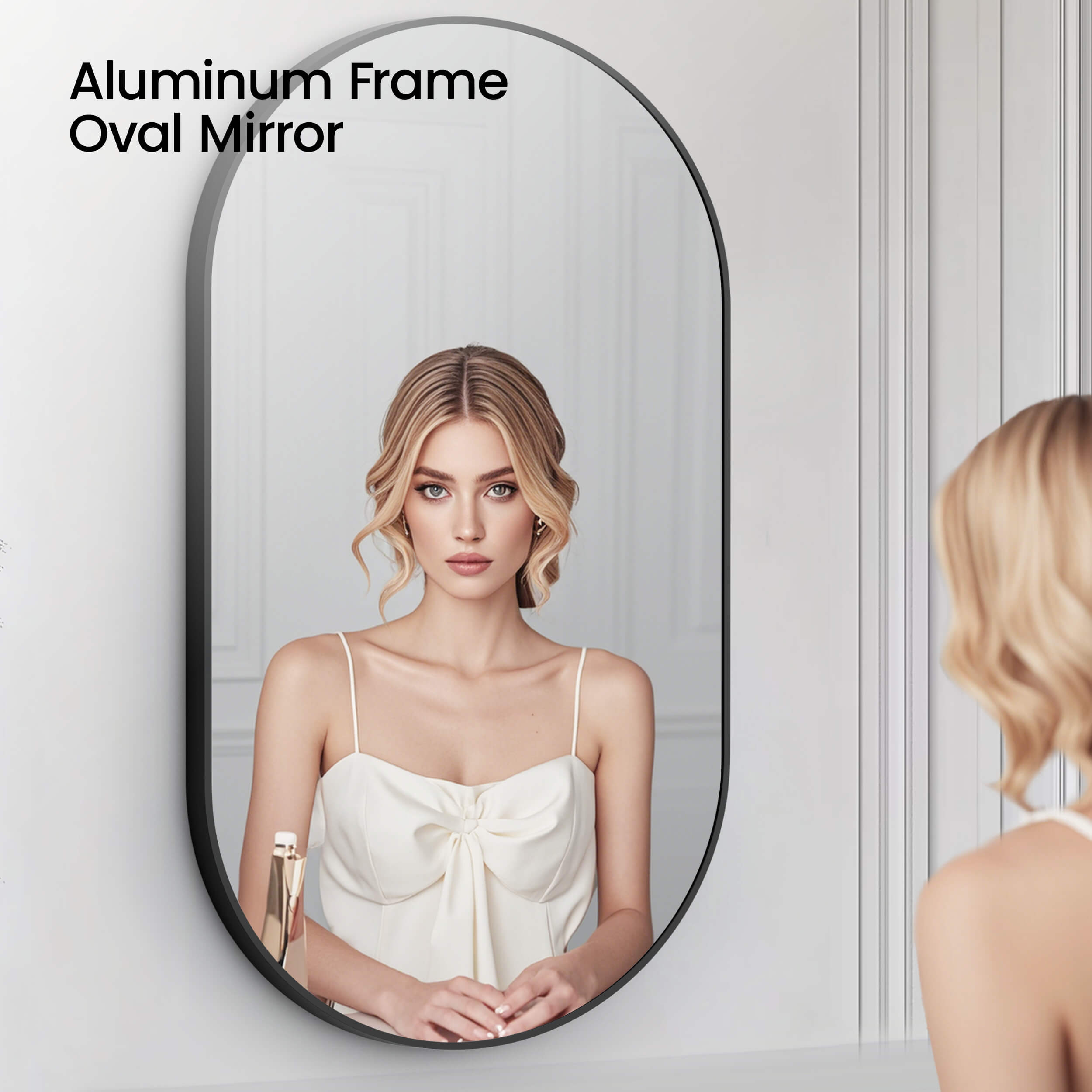 24" x 44" Shatterproof Wall Mount Metal Frame Mirror - FM4-2444