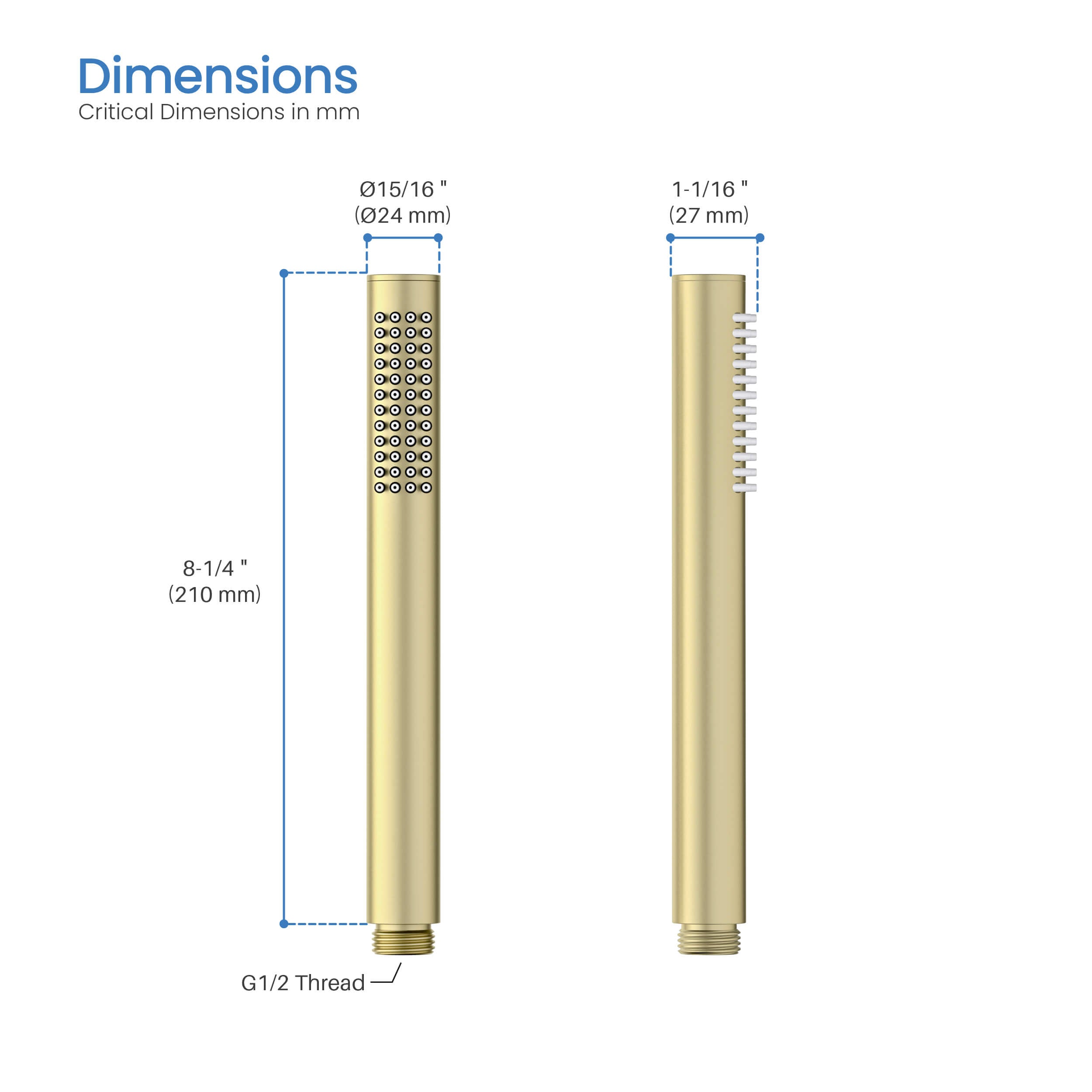 Circular Metal Handheld Shower Head HS1003