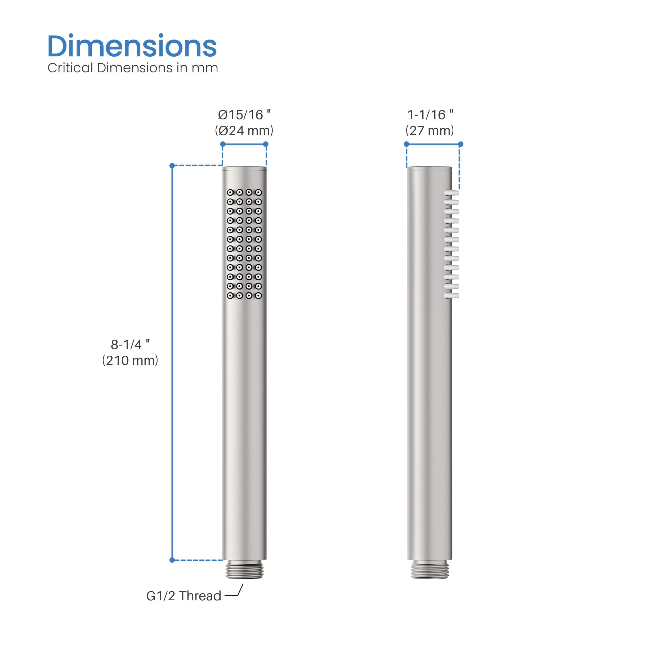 Circular Metal Handheld Shower Head HS1003