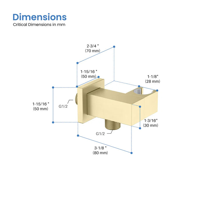 Blaze Wall Mounted Angle Adjustable Handheld Shower Holder - HSH101